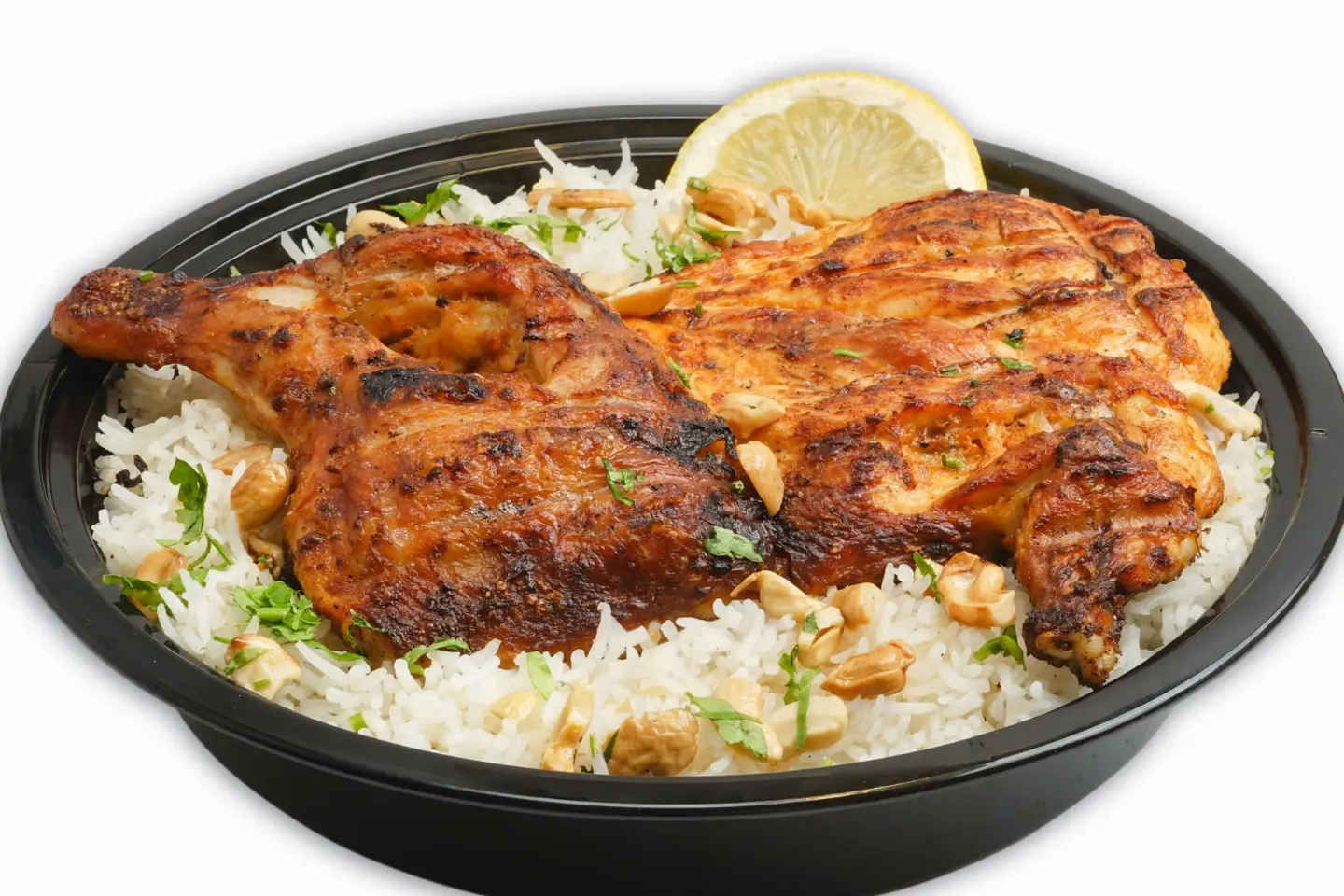 Half Grilled Chicken With Rice