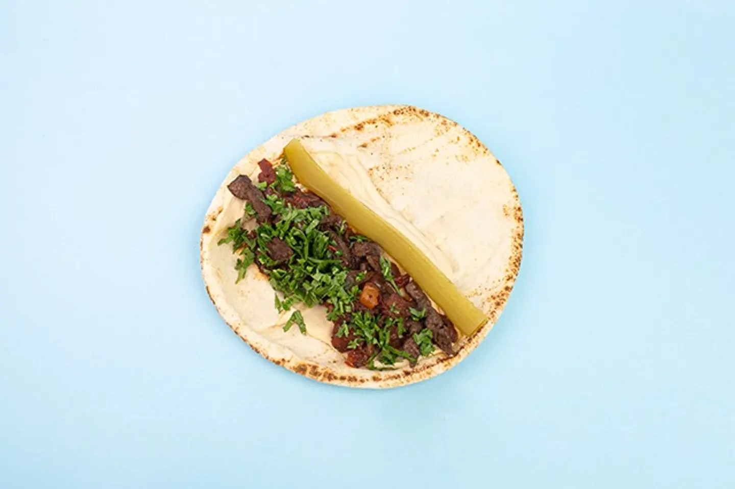 Sandwich Kibdah W/Hummus