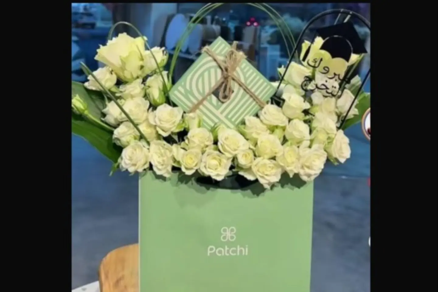 Patchi With White Roses For Graduation