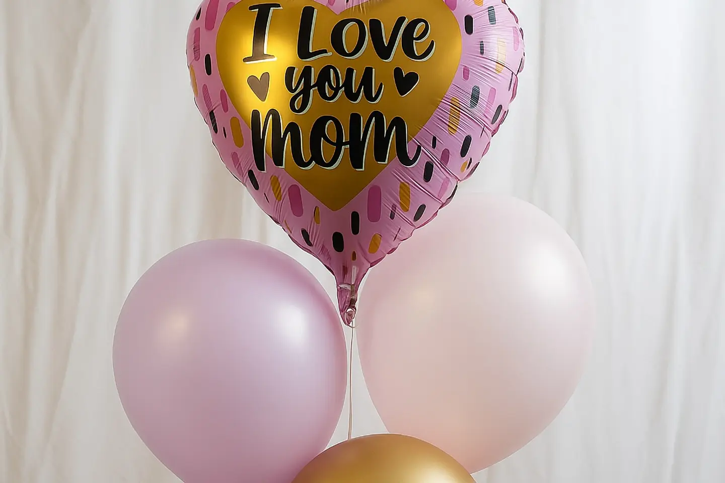 بالون أنا أحبك يا أمي على شكل قلب