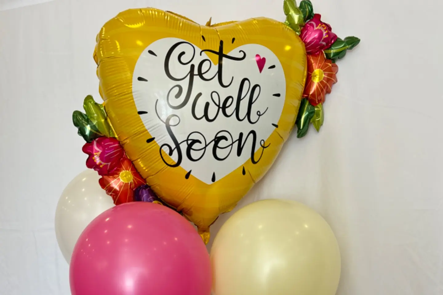 Get Well Soon Yellow Heart Supershape