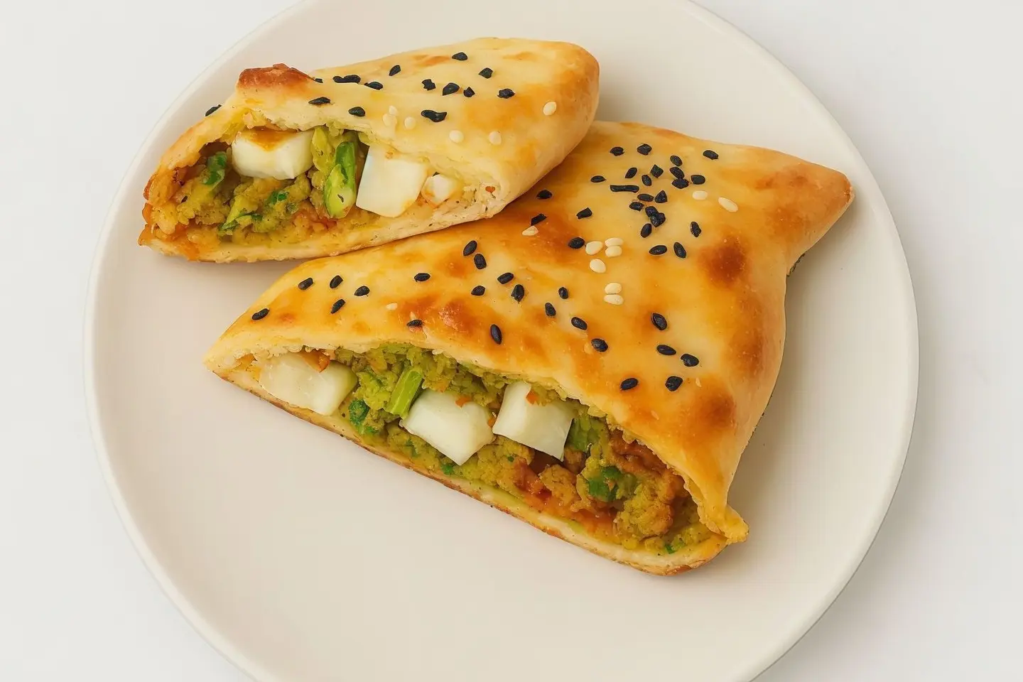 Falafel Cheese And Egg Pie
