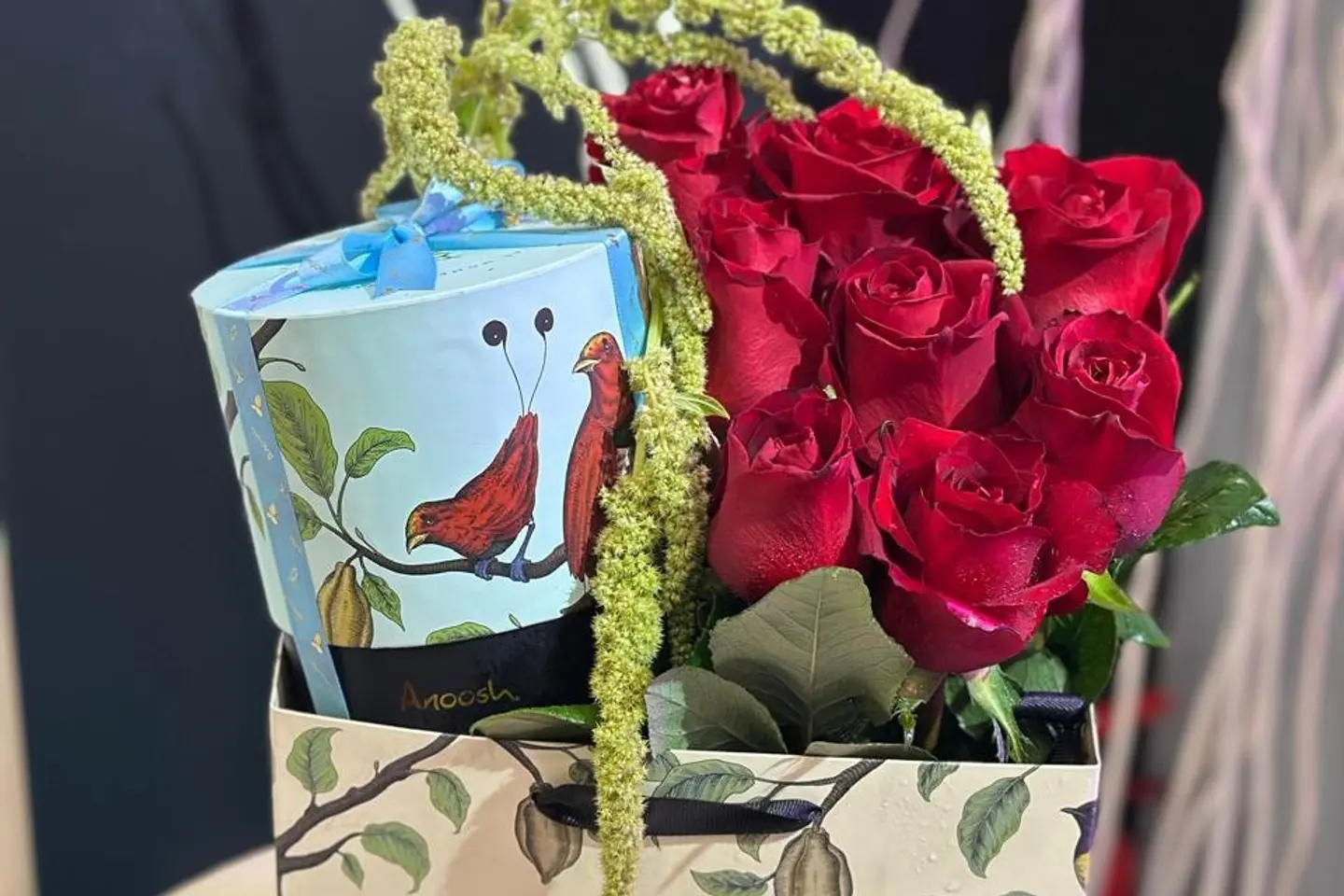 Chocolate Anoush Roses - Quarter