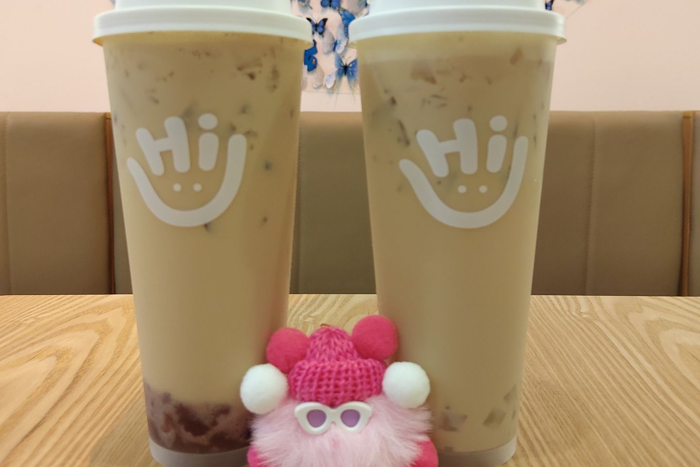 Red Bean Milk Tea + Coconut Milk Tea
