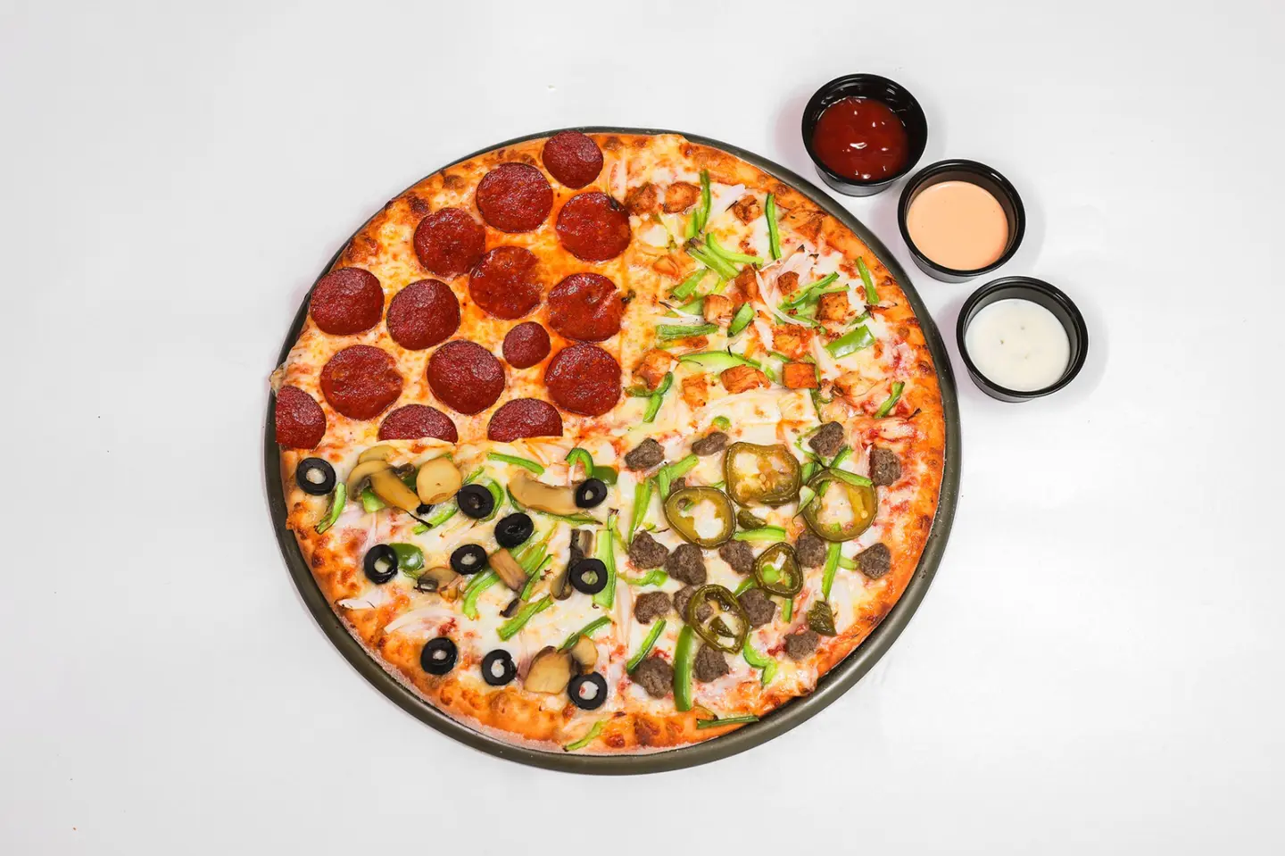 Mega Four Selection Pizza