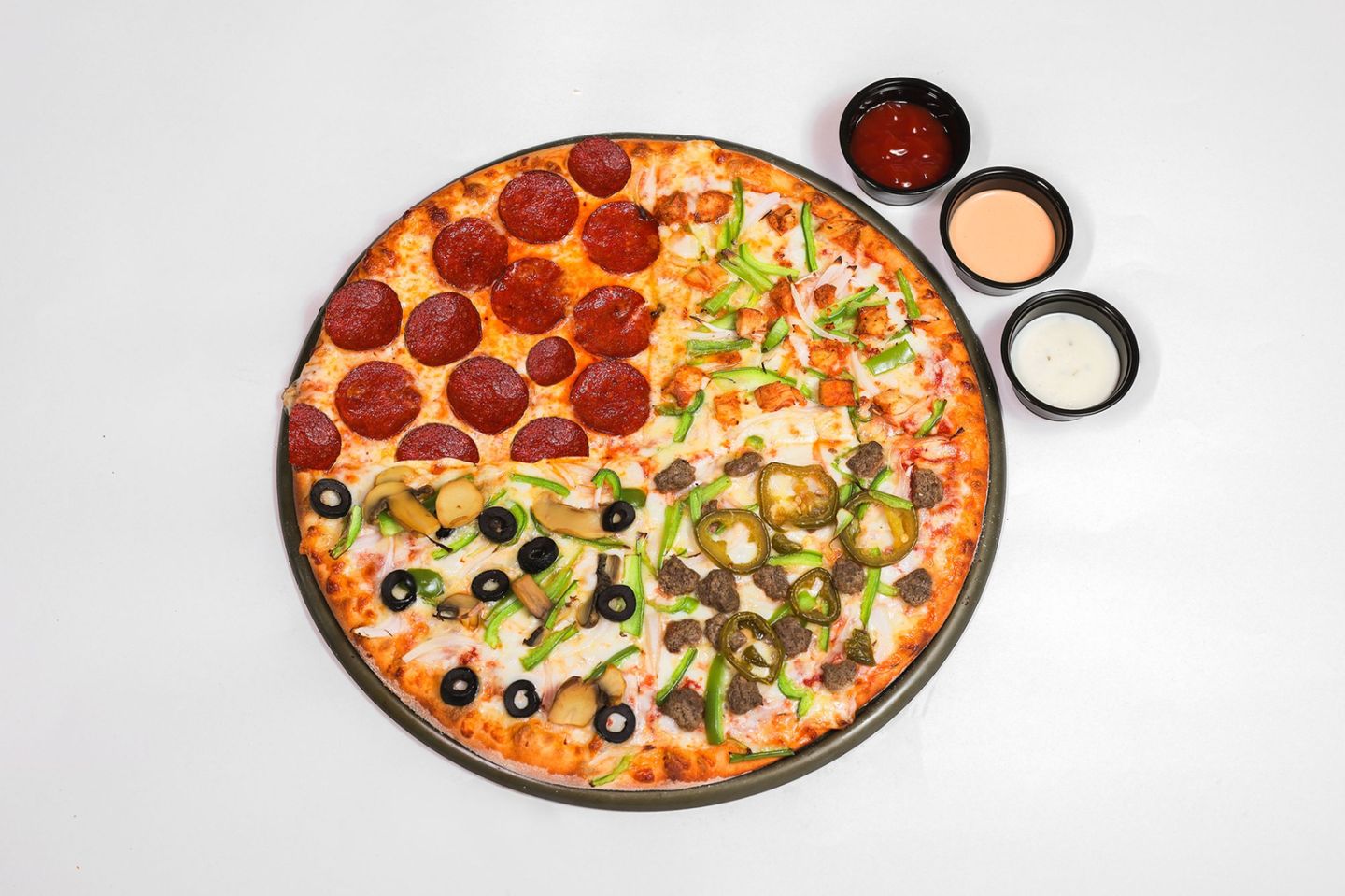 Mega Four Selection Pizza