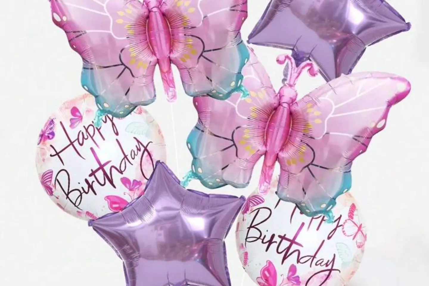 مجموعة بلالين الفراشات اللامعة