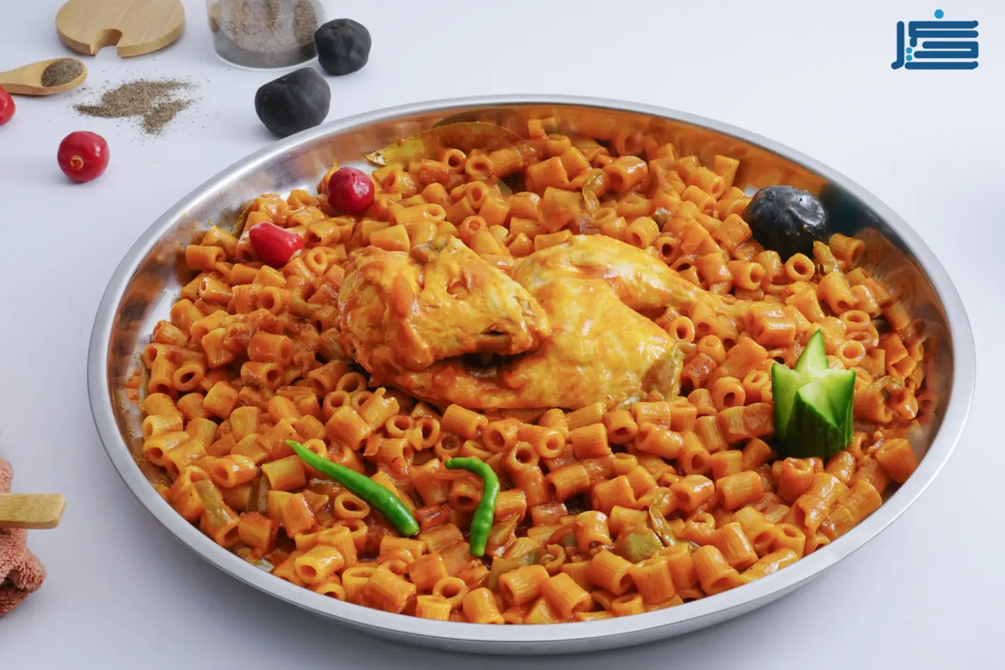 نص حبه مكرونه مدور