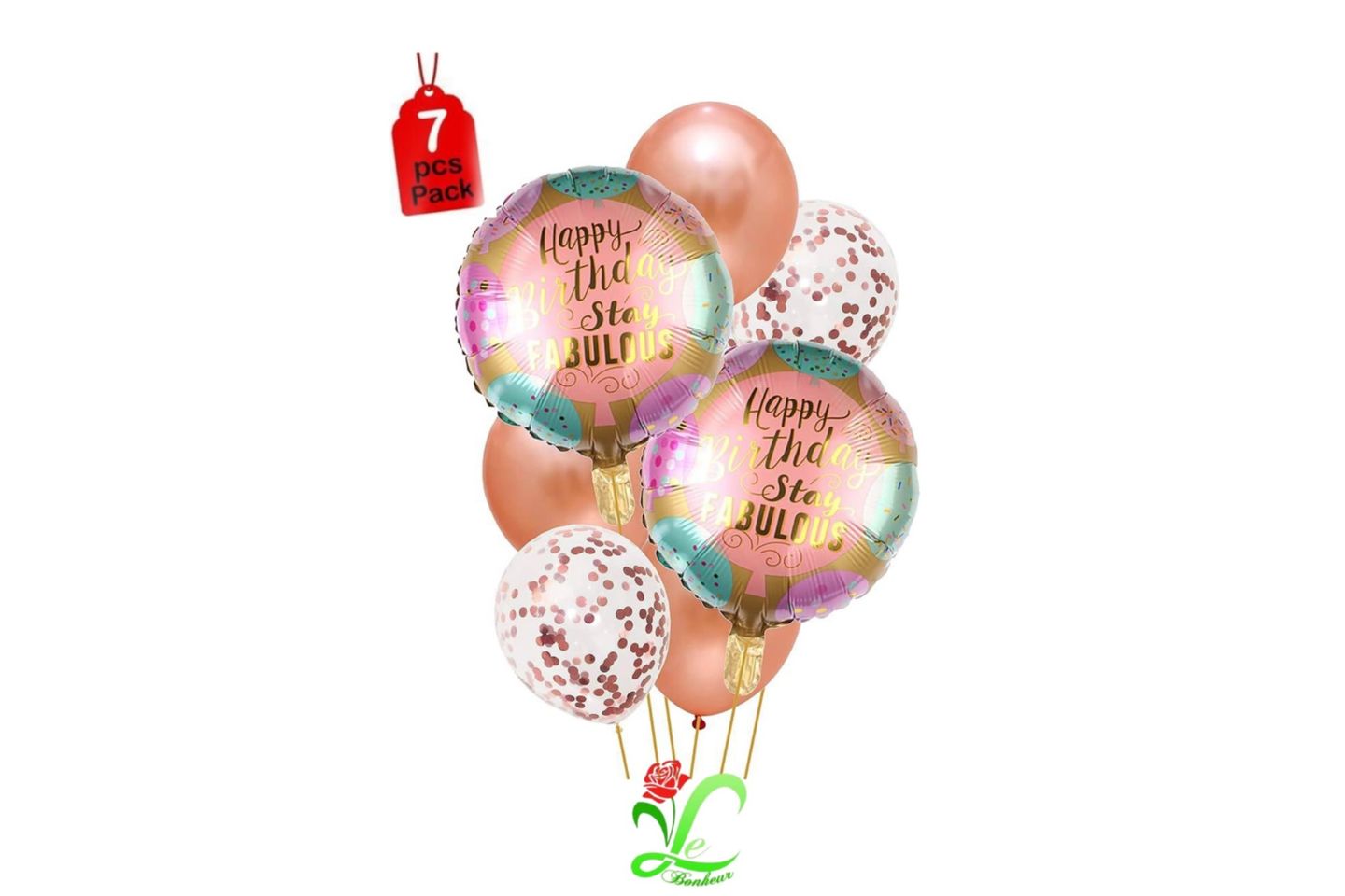 Happy Rose Gold Balloon Bouquet