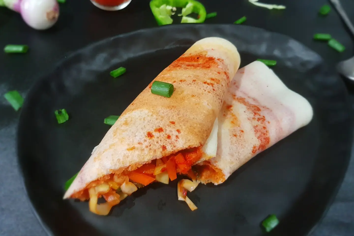 Schezwan Dosa Paneer/ Chicken
