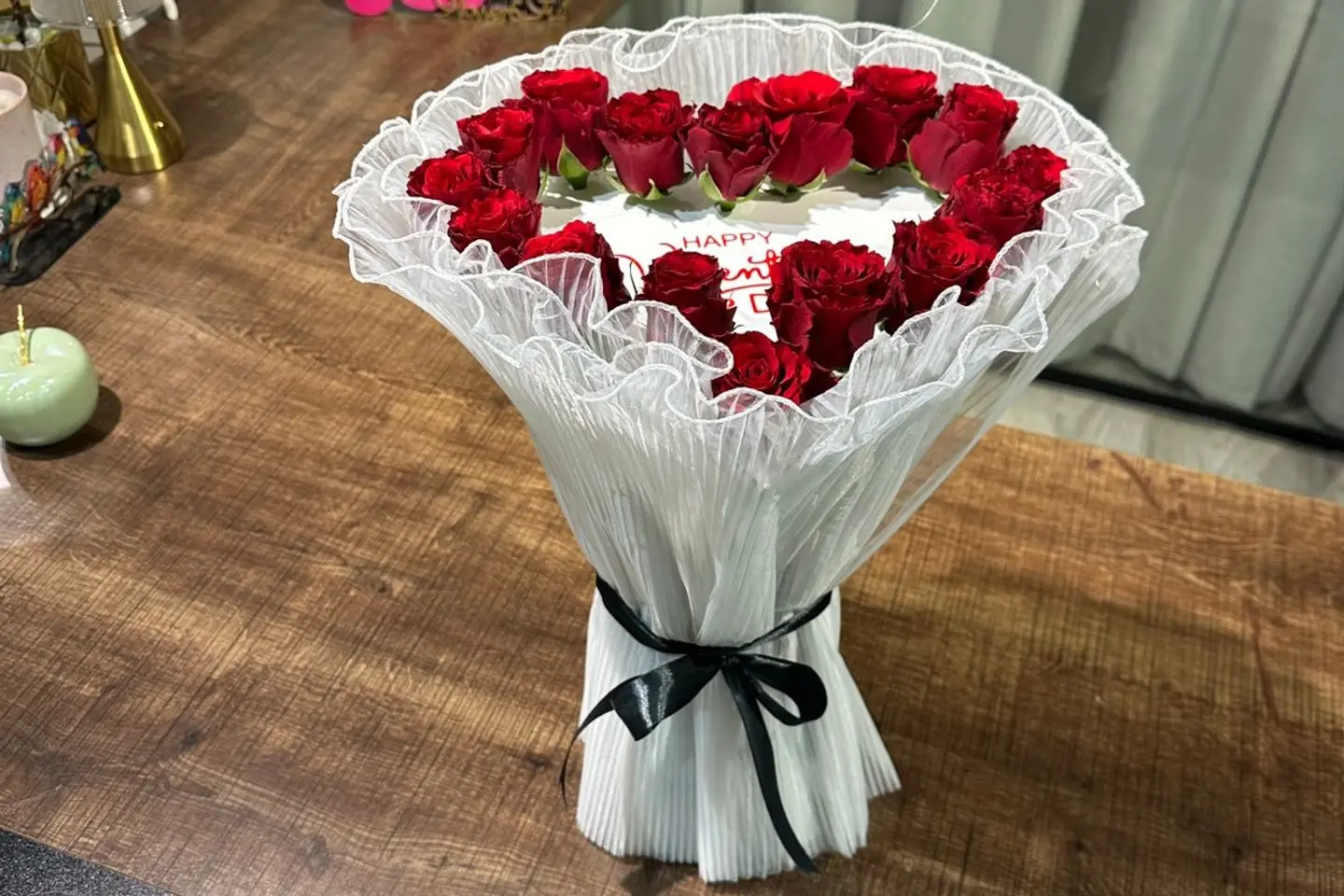 Heart Shaped Bouquet Of Roses