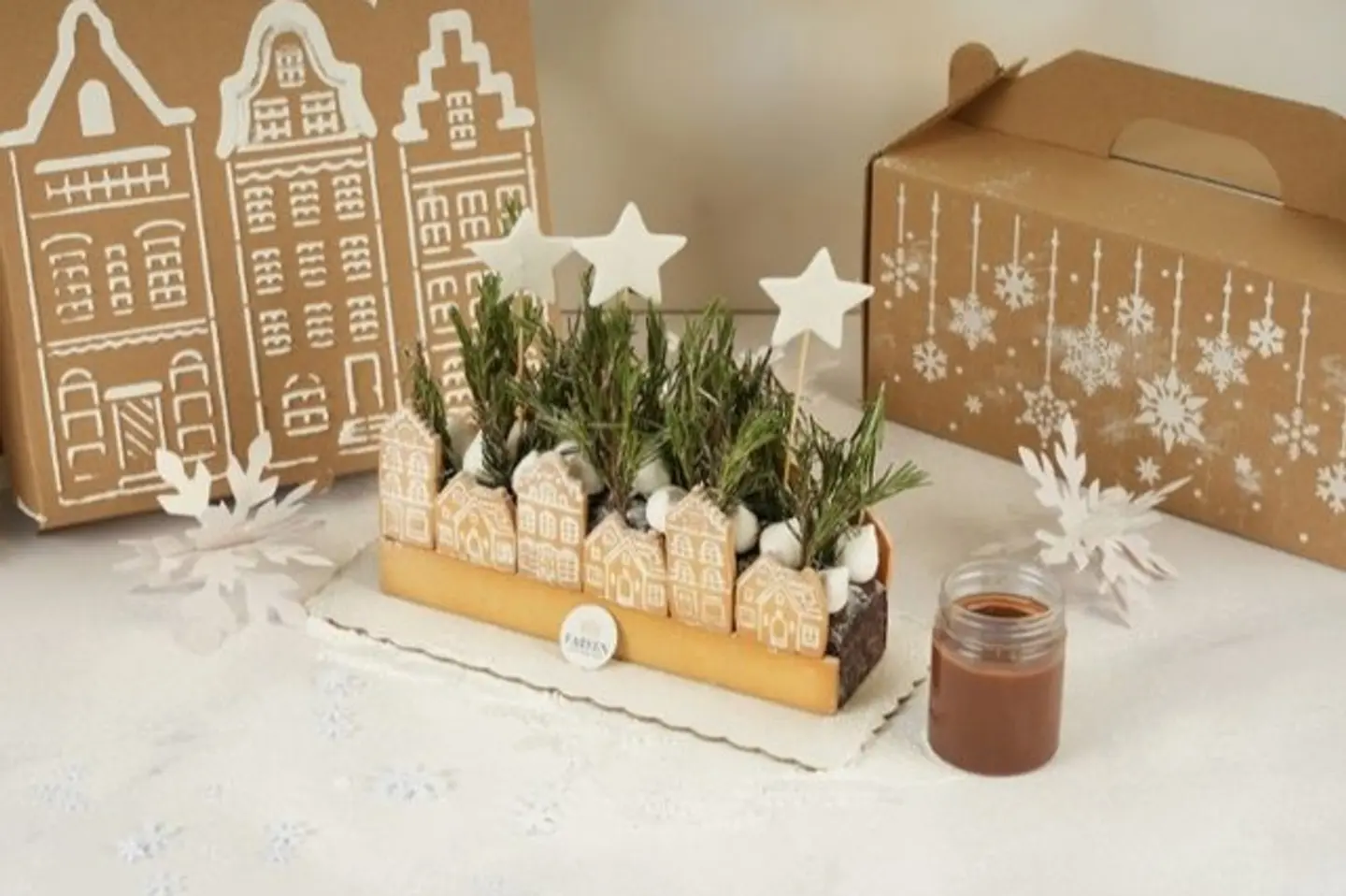 كيكة بيت الشتاء بالتشوكلت