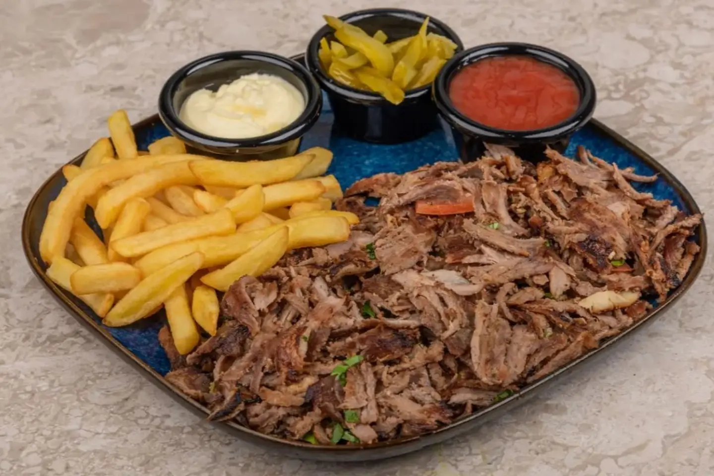 Chicken And Beef Shawarma Plate