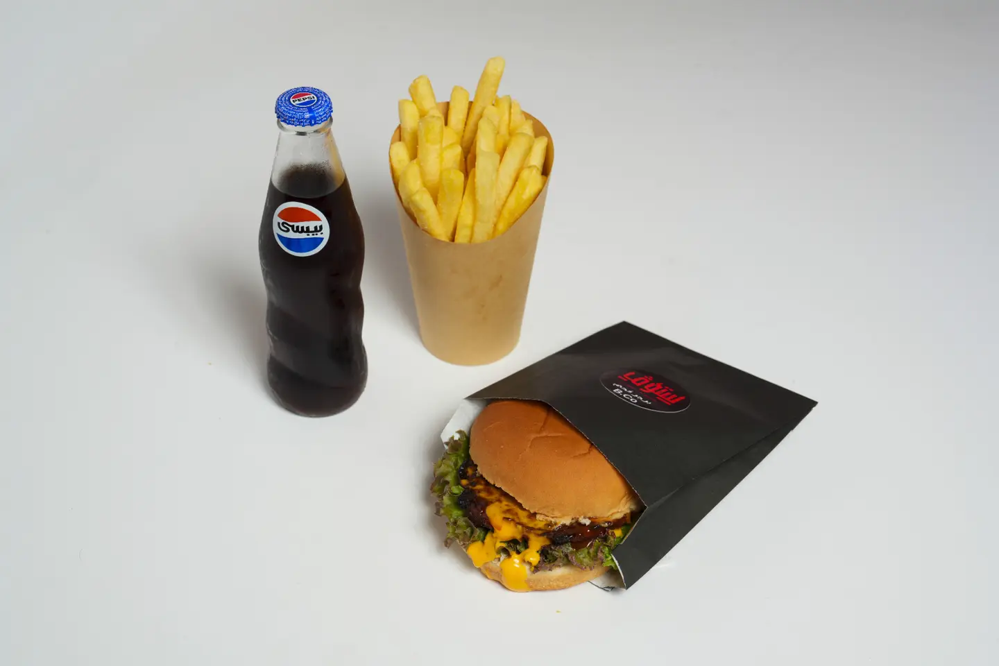 كومبو برجر فحم