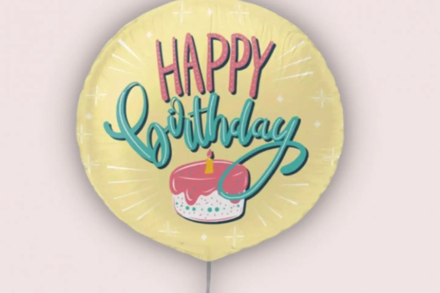 بالون ميلاد اصفر