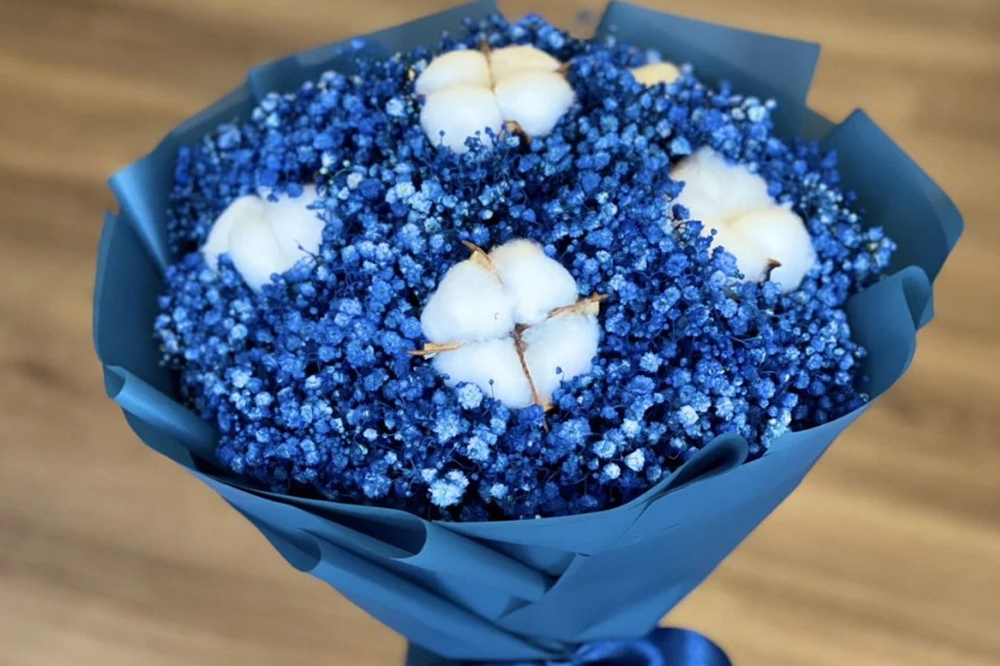 Blue Gypsophila Bouquet