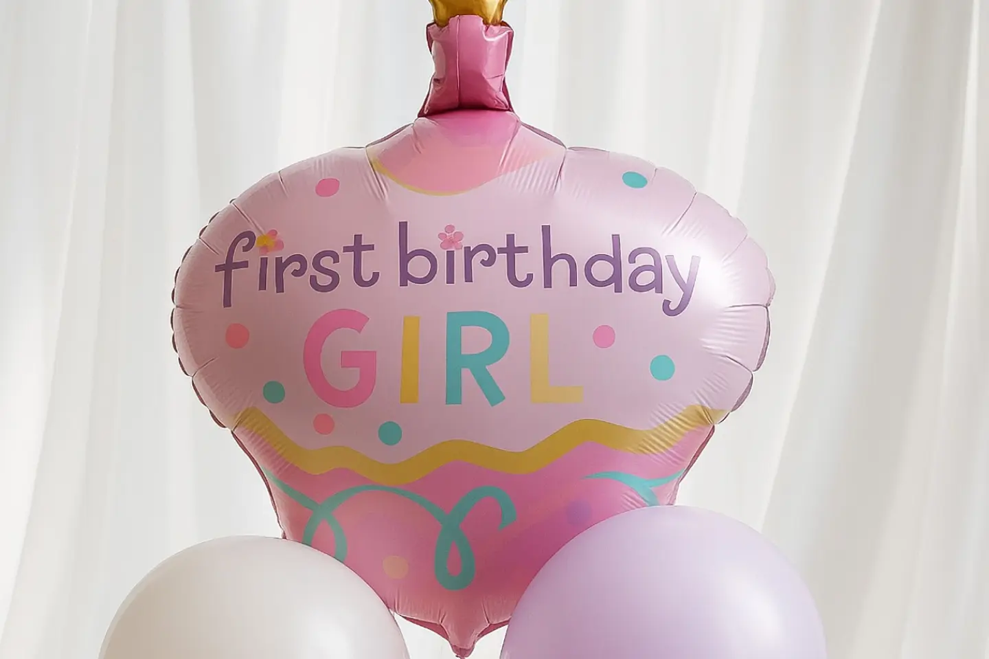 بالونات أحتفال الأميرة الصغيرة السنة الأولى