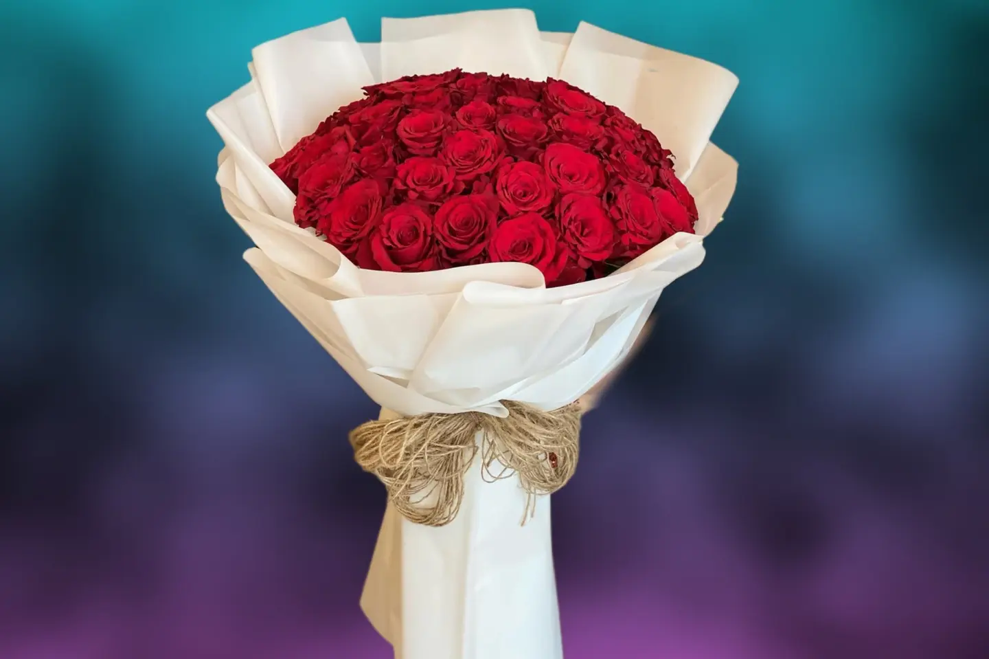 ف٦١ الباقه ورده جوري احمر