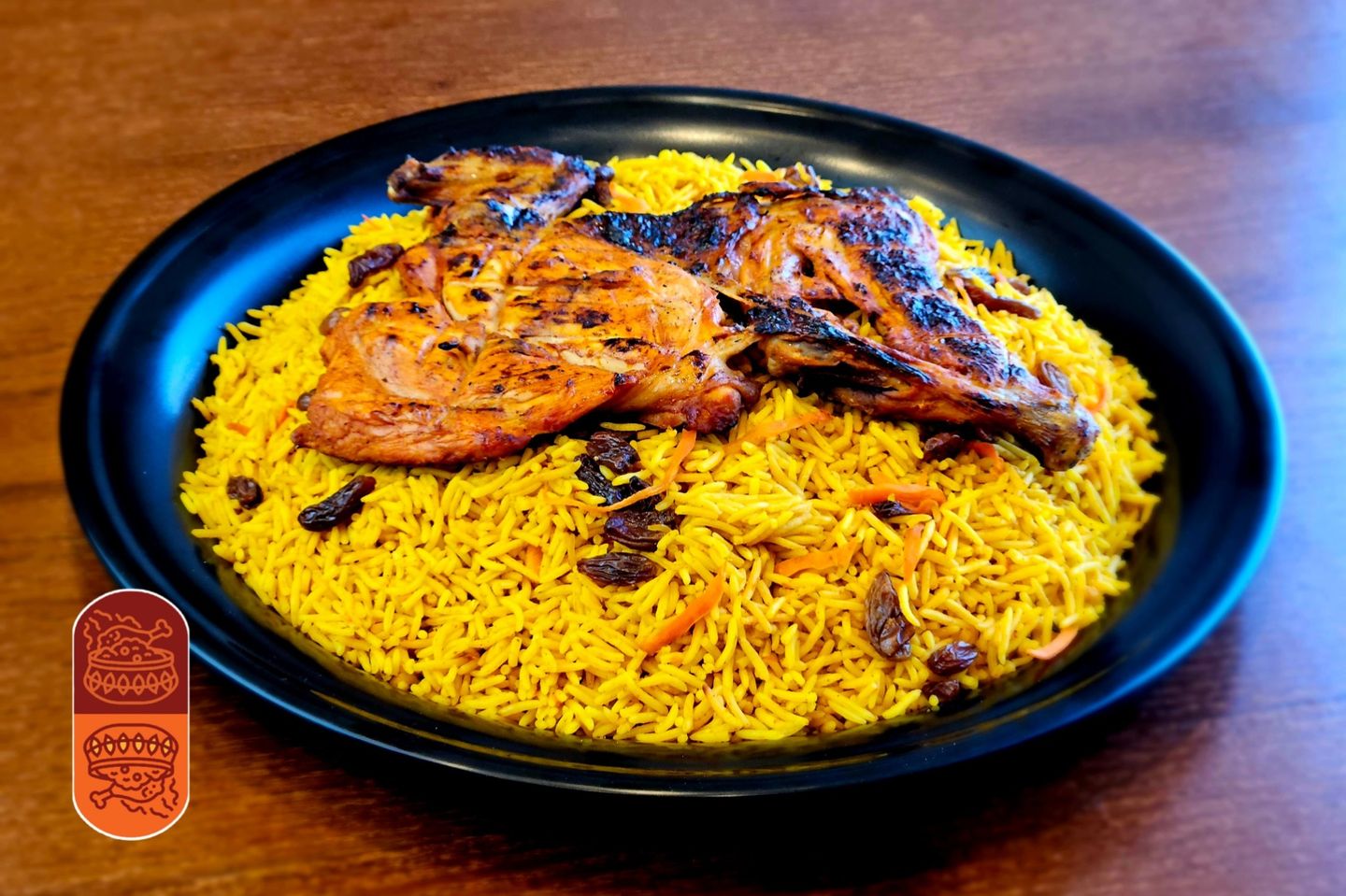 Half Chicken Barbeque With Rice
