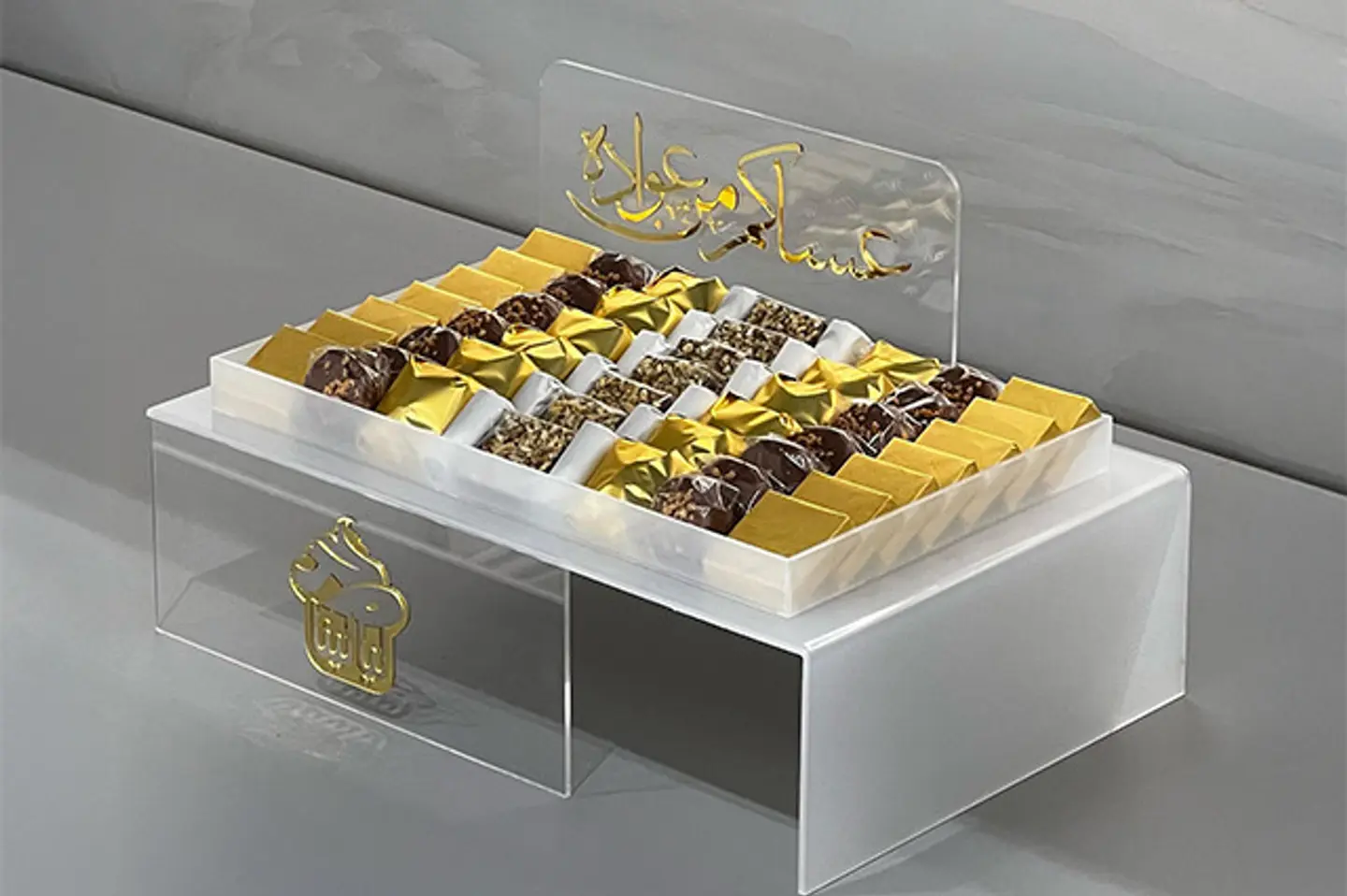 White Acrylic Chocolate Plate