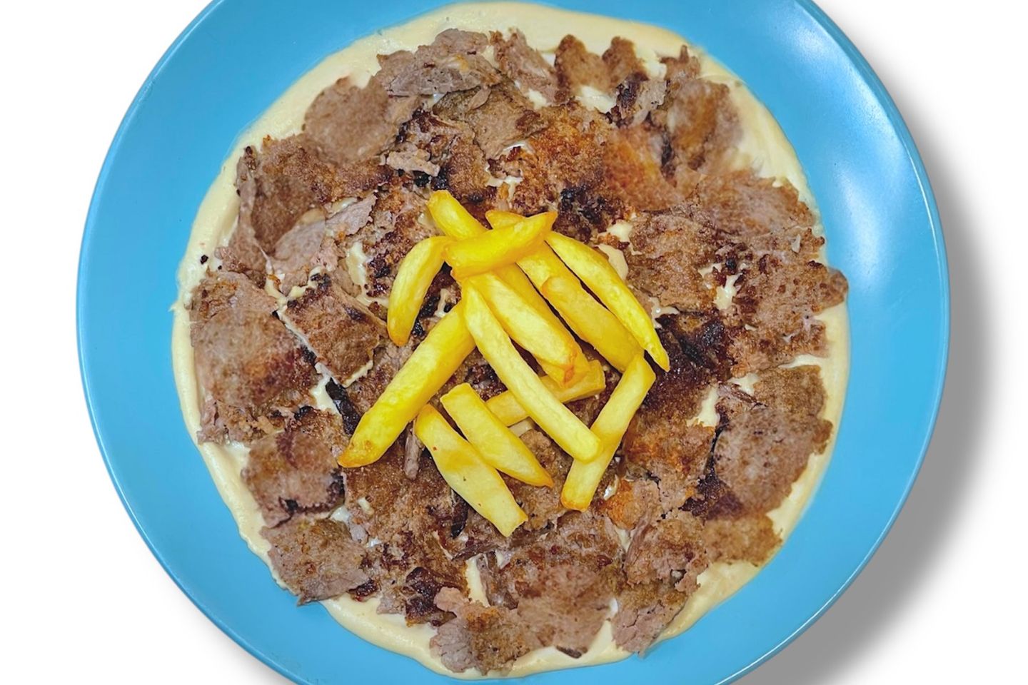صحن عربي لحم مفروط بالحمص