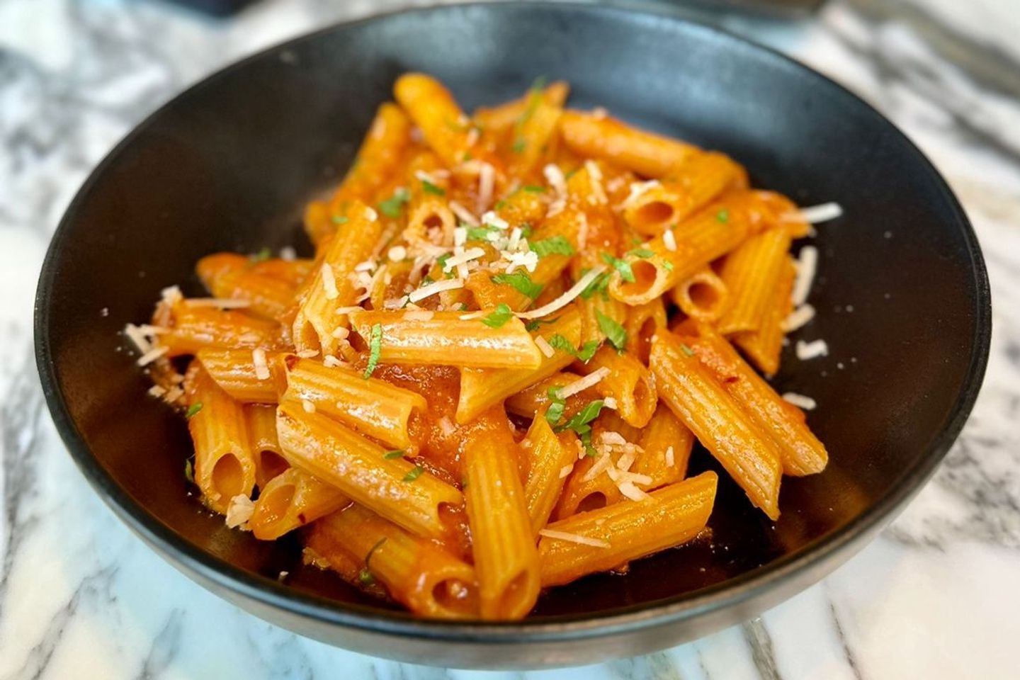 Gluten Free Penne Arabiata Pink Sauce