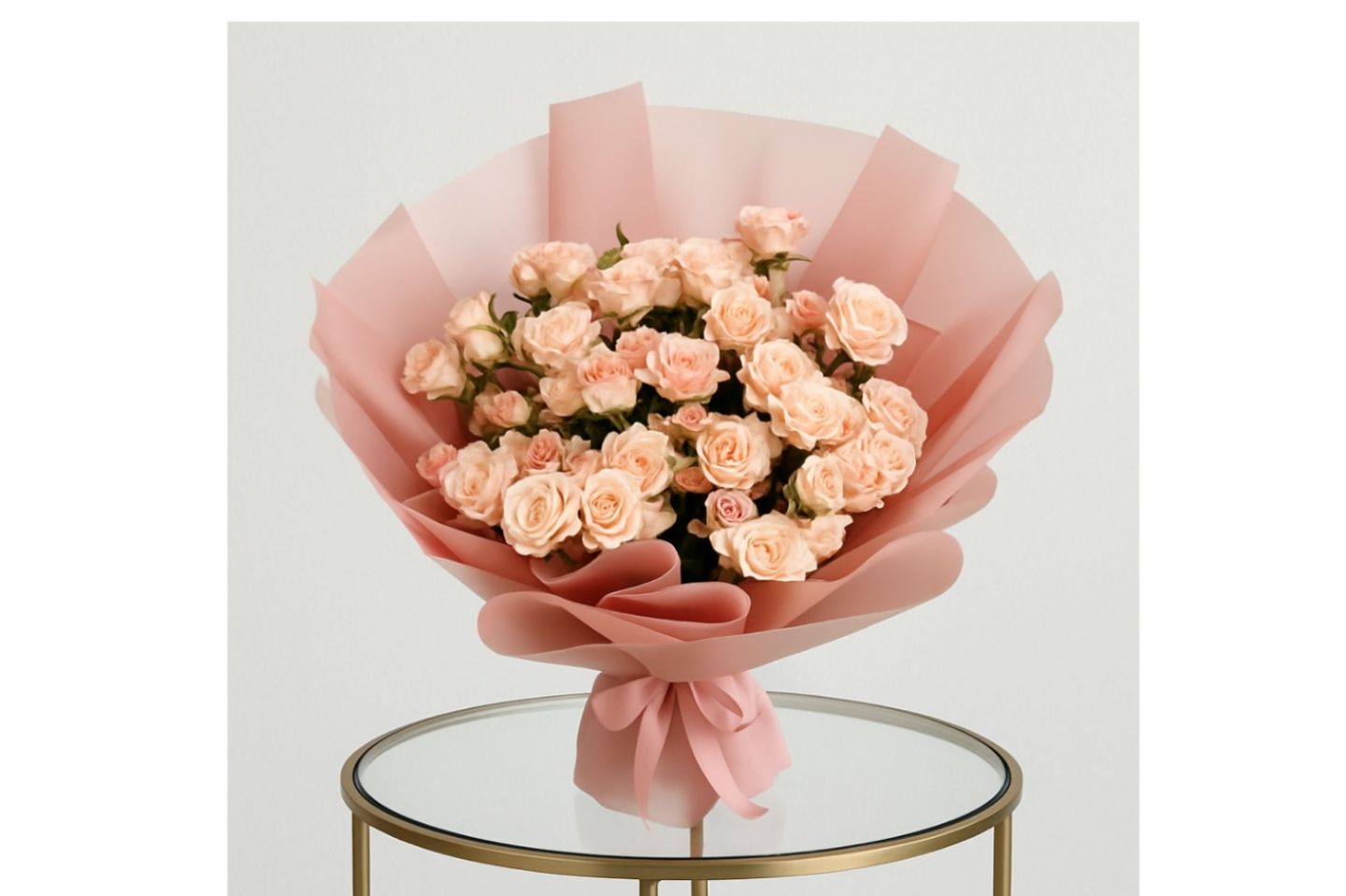 Round Bouquet Baby Rose