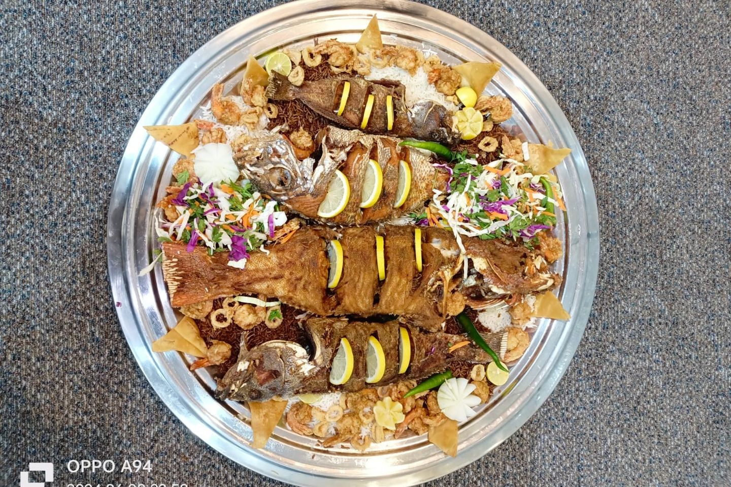 طبق اللمة وسط