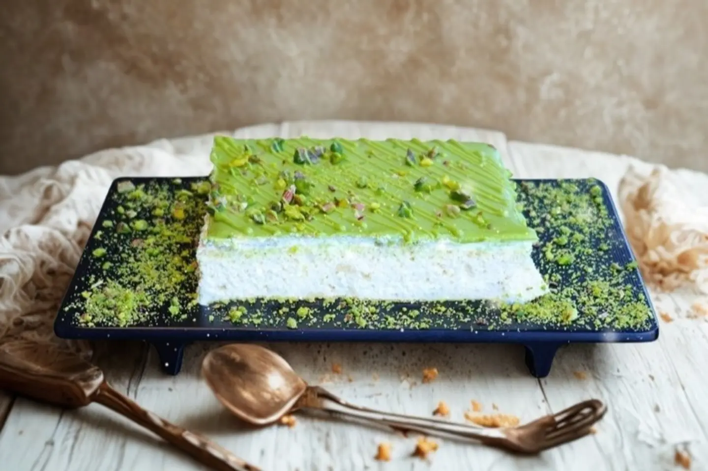 Turkish Trilicha Pistachio Cake