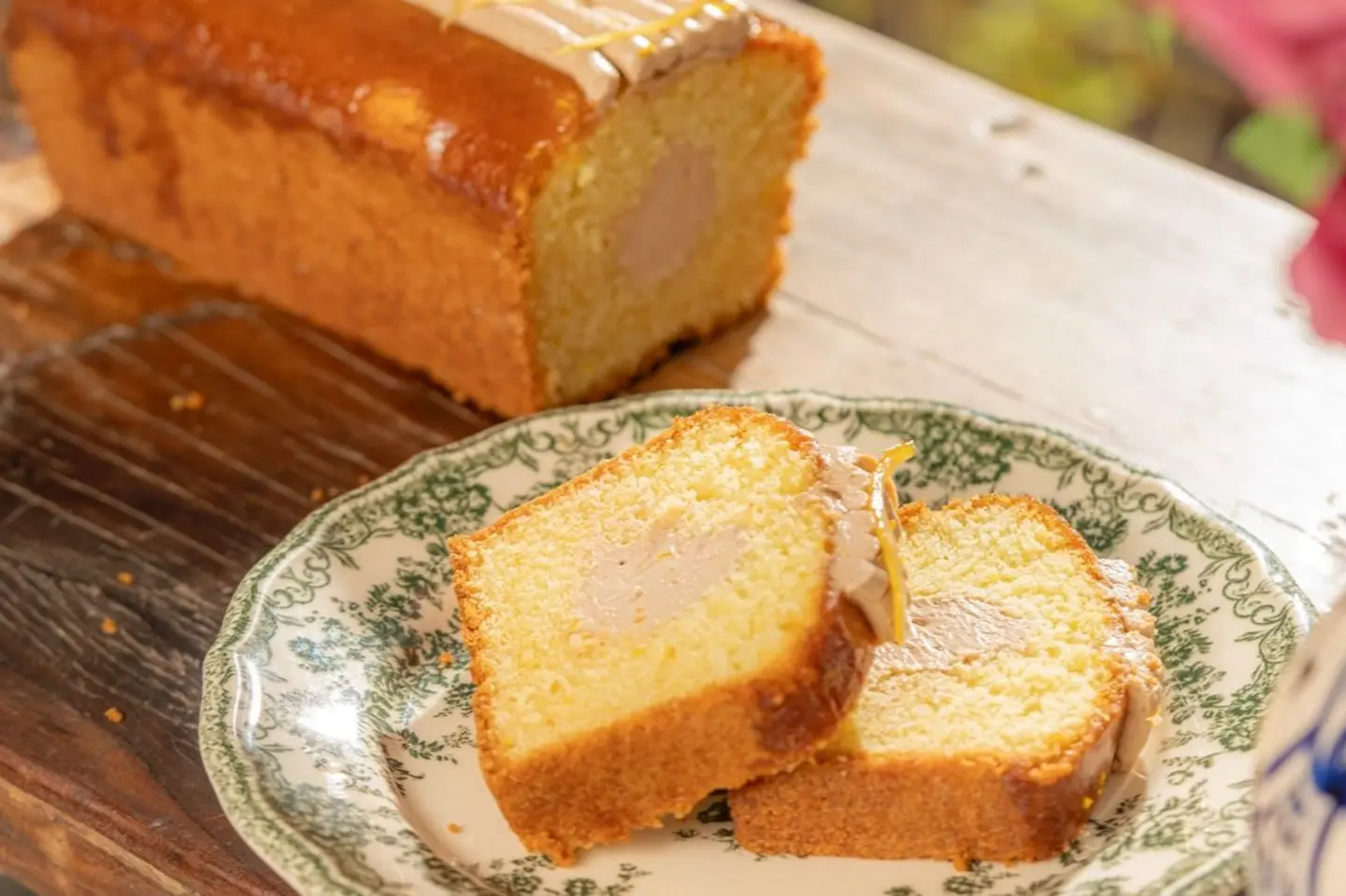 Stuffed Orange Cake Slice