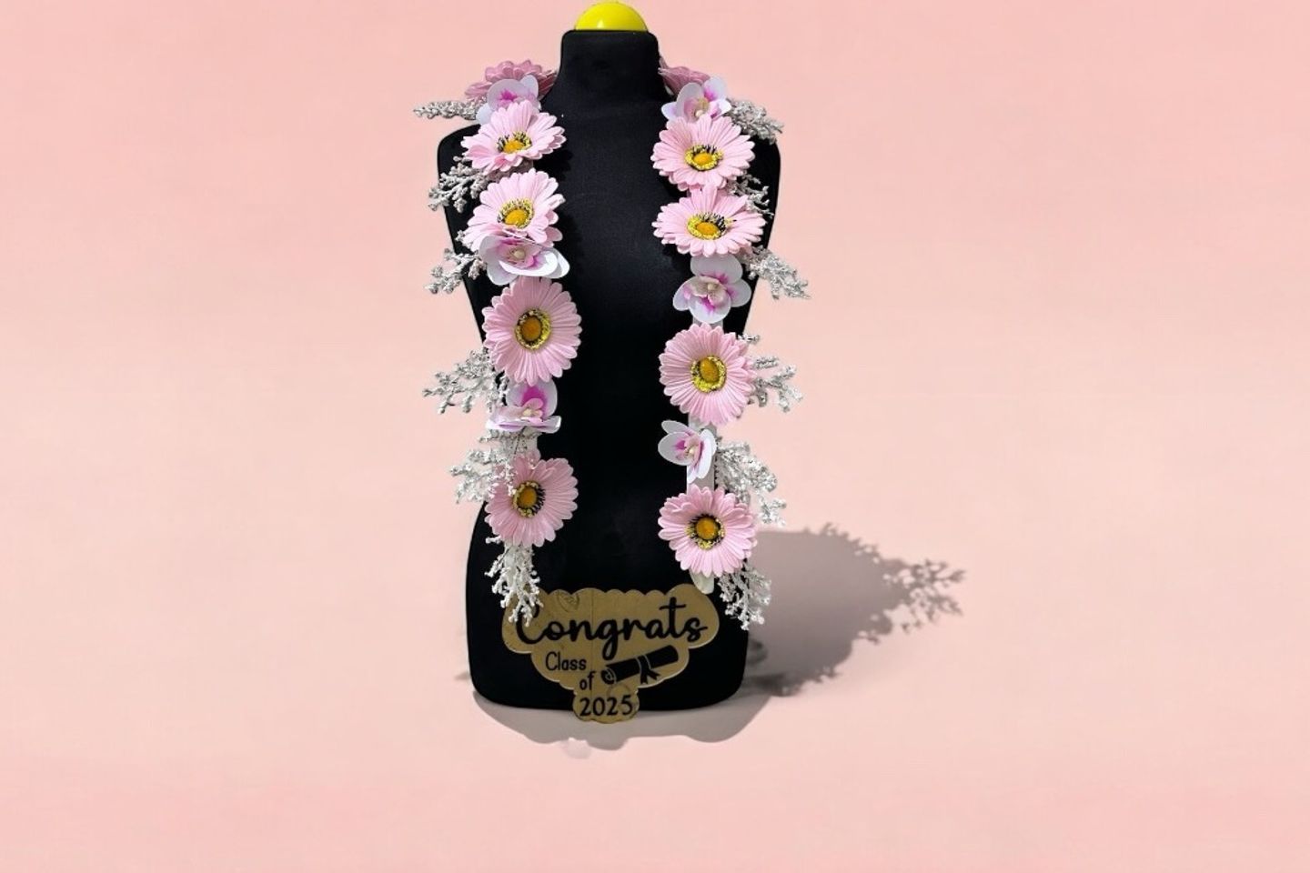 Pink Gerbera Graduation Necklace