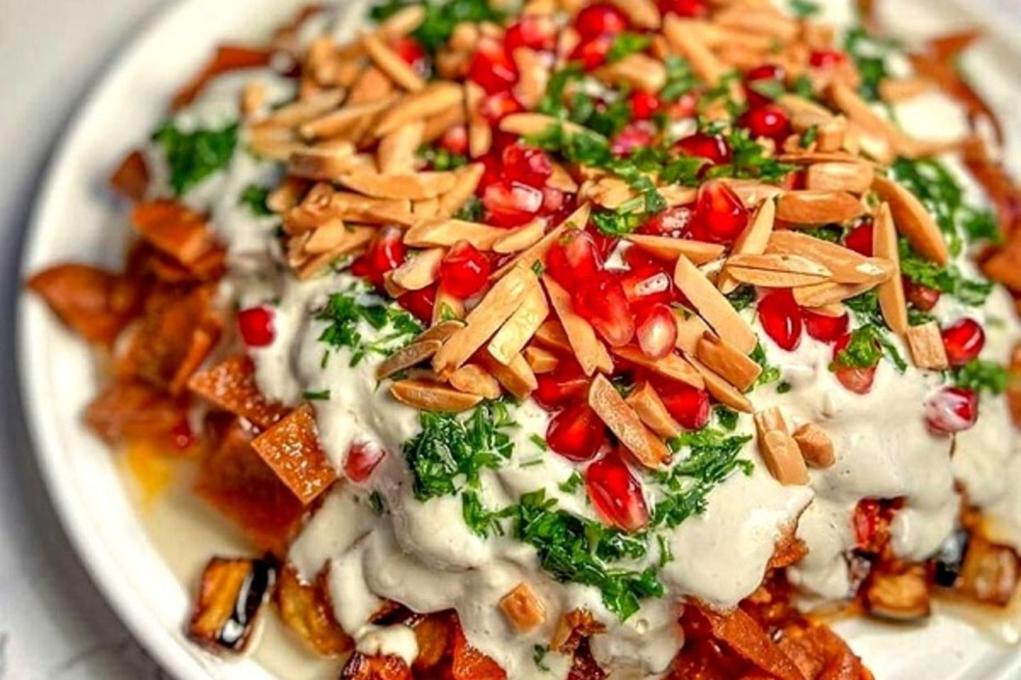 فتة باذنجان