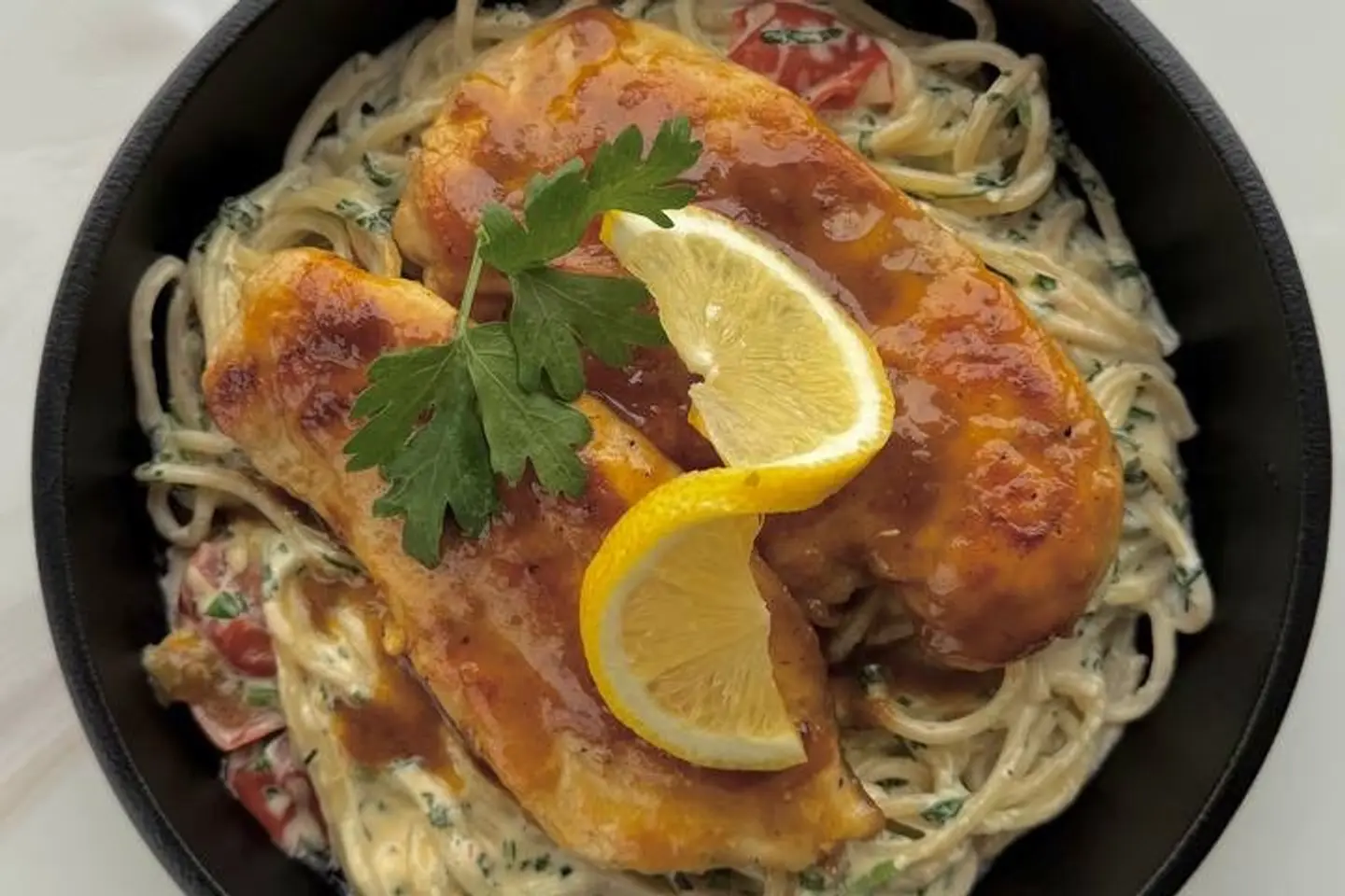 Chicken Fillet With Spaghetti