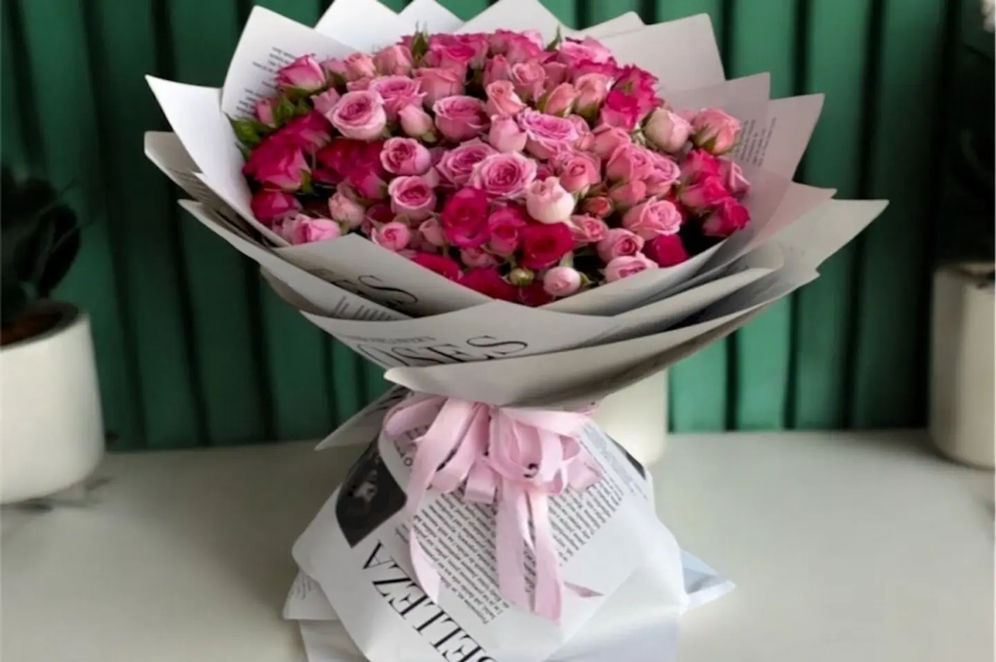 الباقة المميزة الوردي