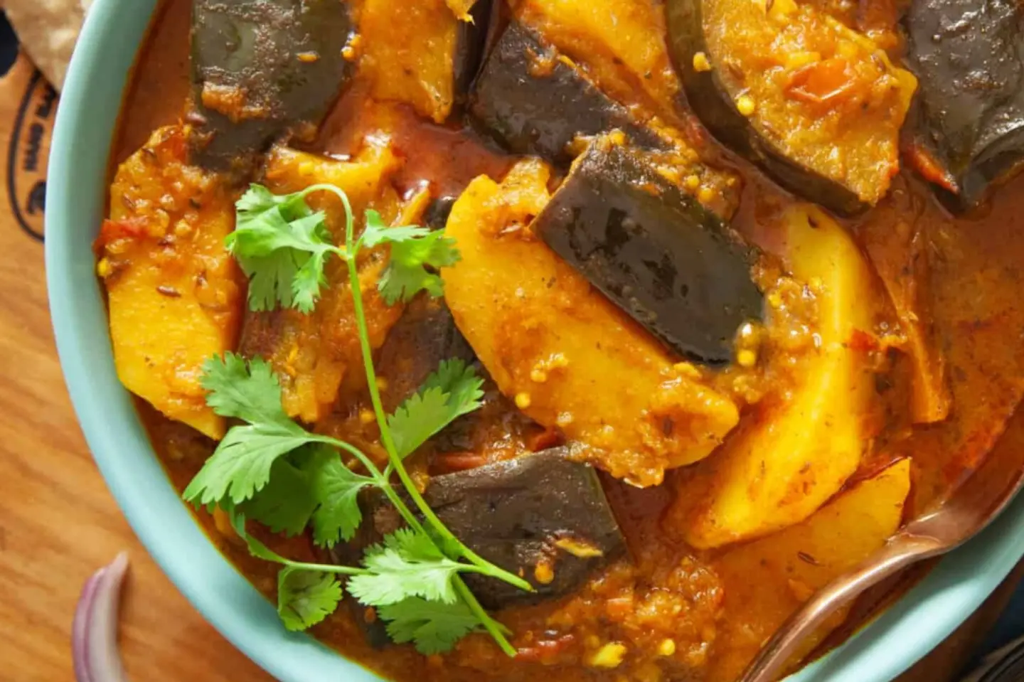 Alu Baigan Mutton