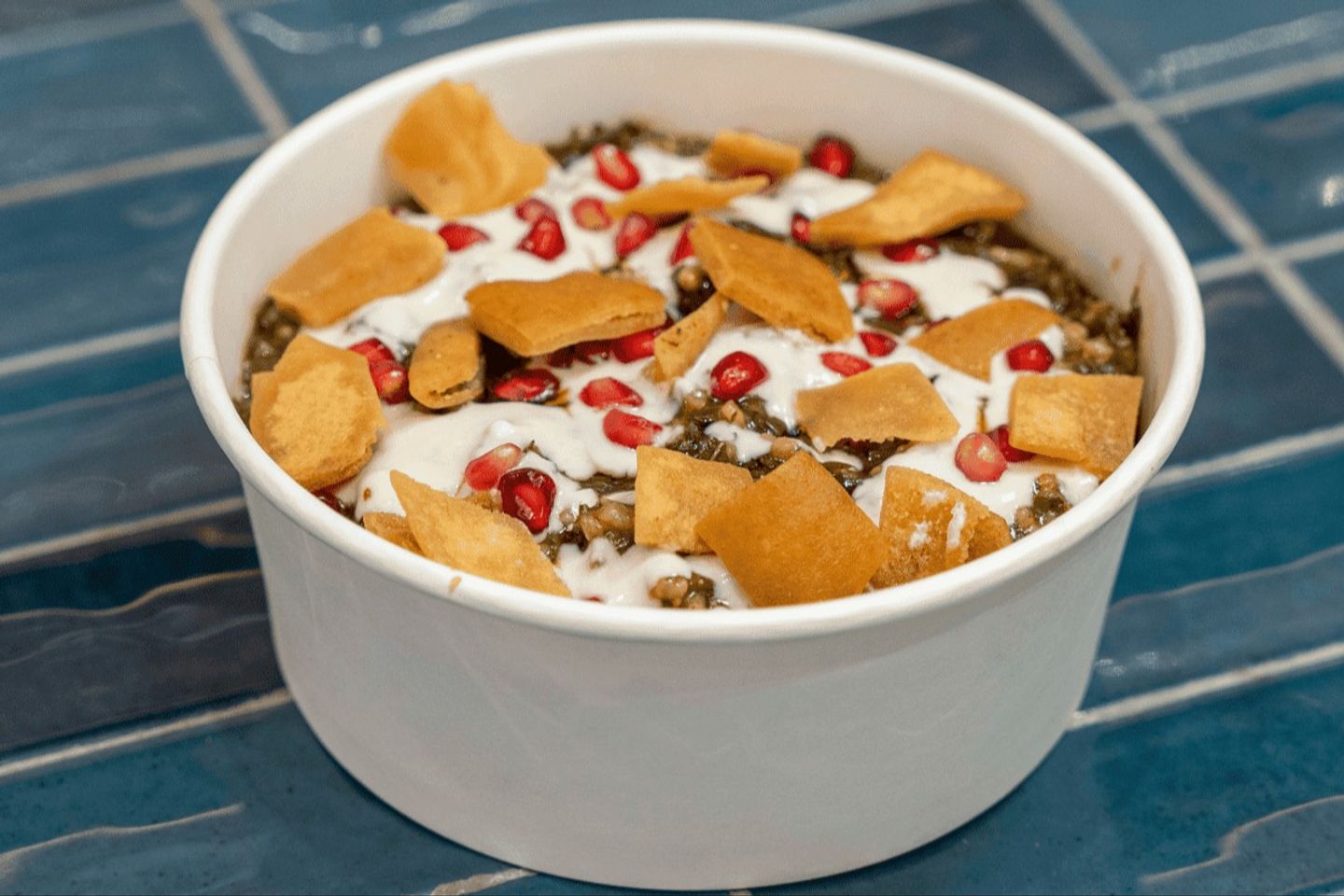 فتة ورق عنب - وسط