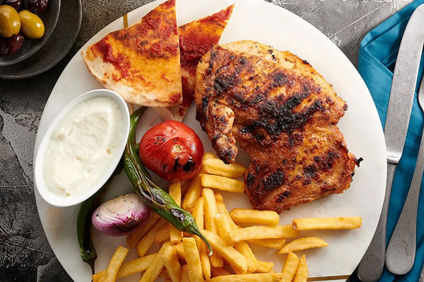 Half Grilled Chicken