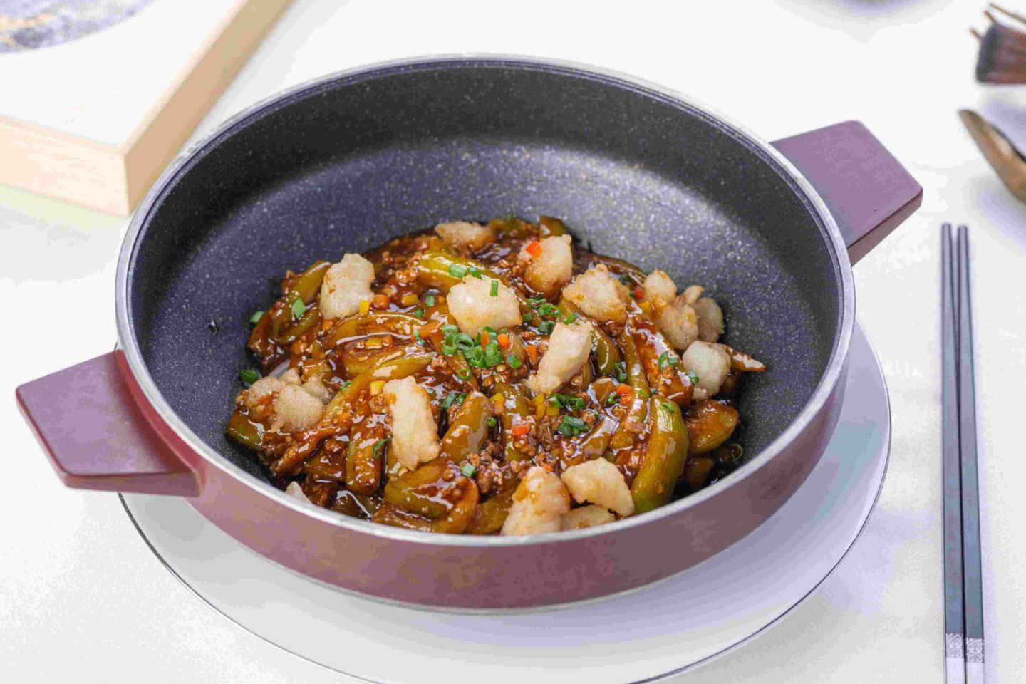 V1 Claypot Eggplant With Shrimp Paste Salted Fish