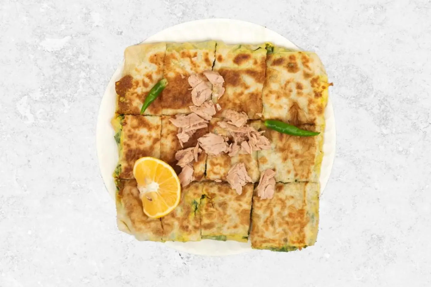 مطبق دبل تونة بالخضار