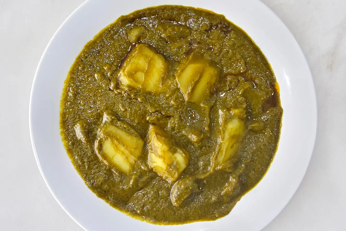 بطاطس وسبانخ