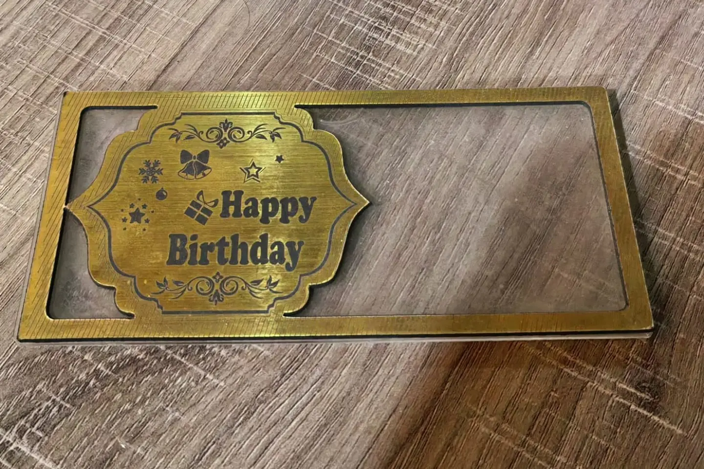 Acrylic Money Envelope For Birthdays