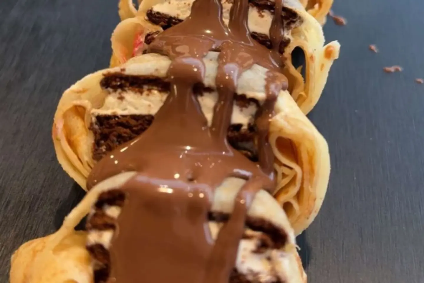 Crepe Filled With Ice Cream