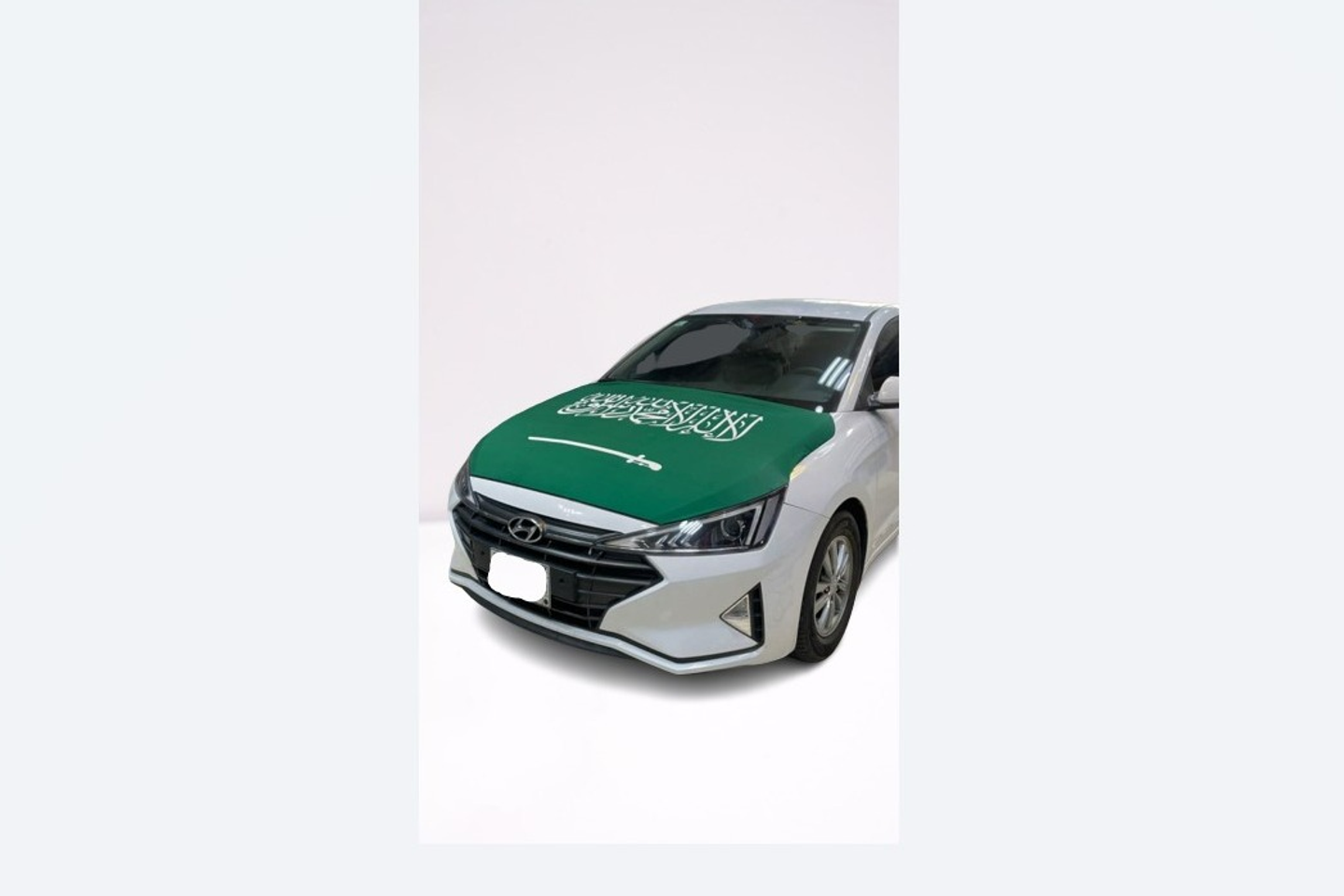 Car Hood Cover   Saudi Flag