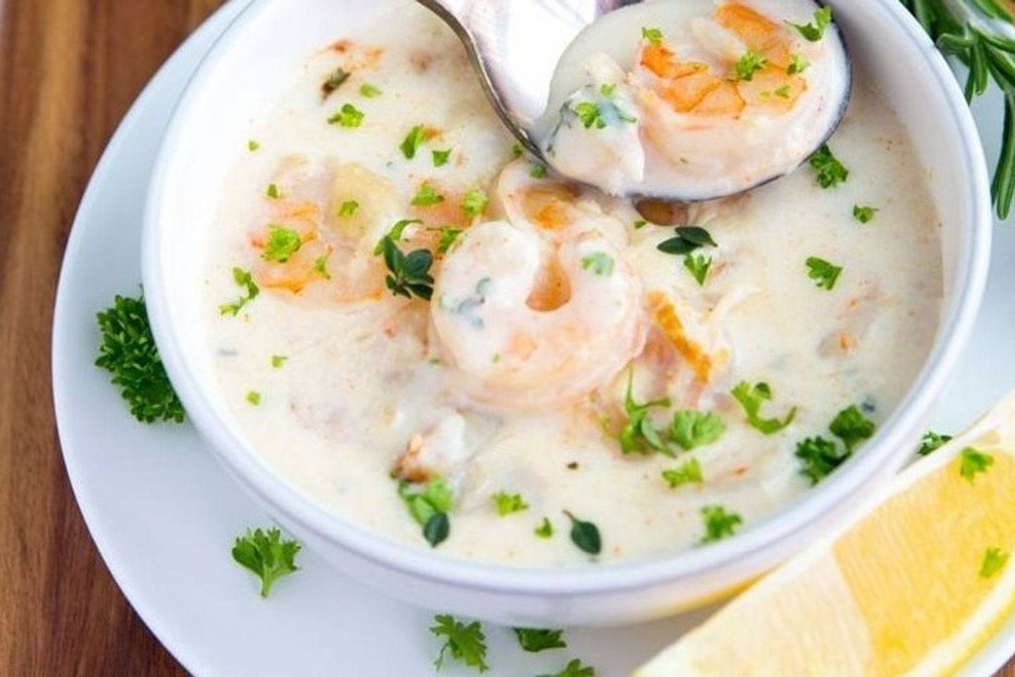 شوربة جمبري بالكريمة