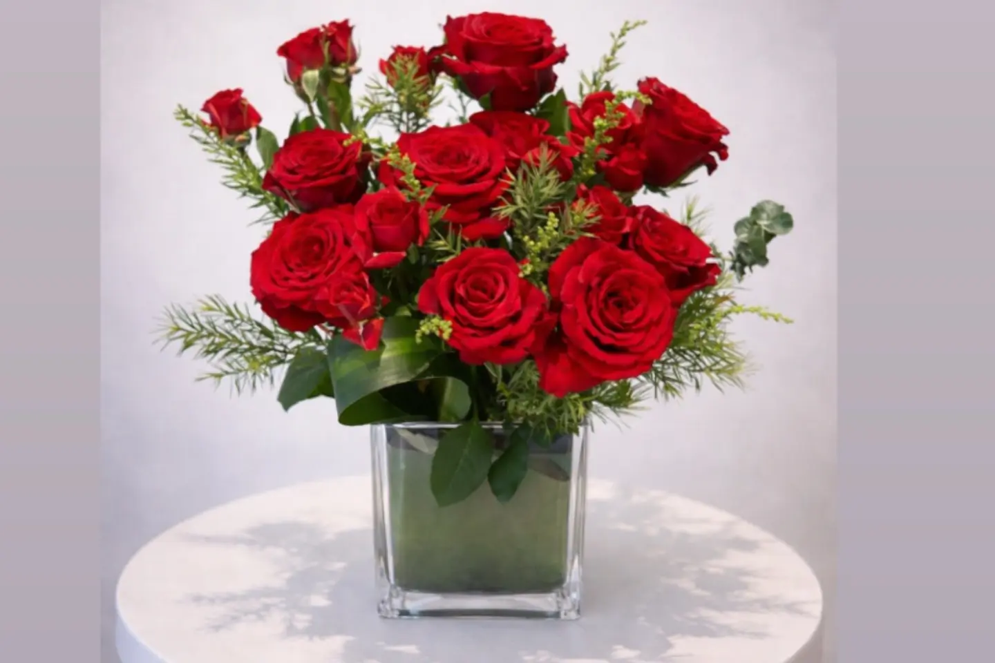 Glass Prism Red Vase