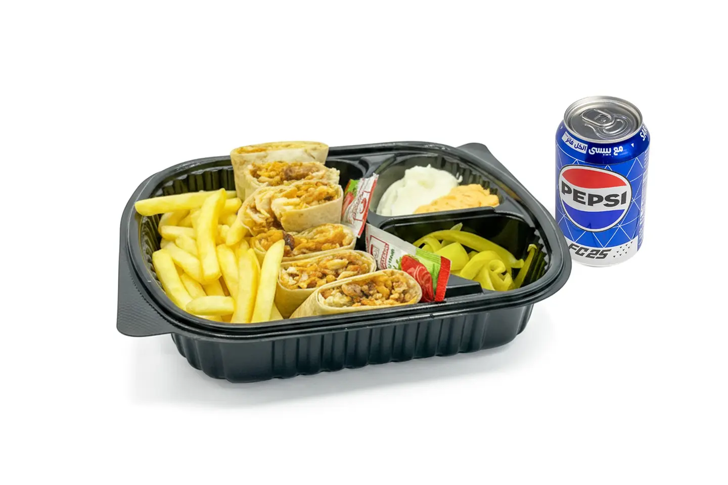 Arabic Shawarma Meal With Pepsi