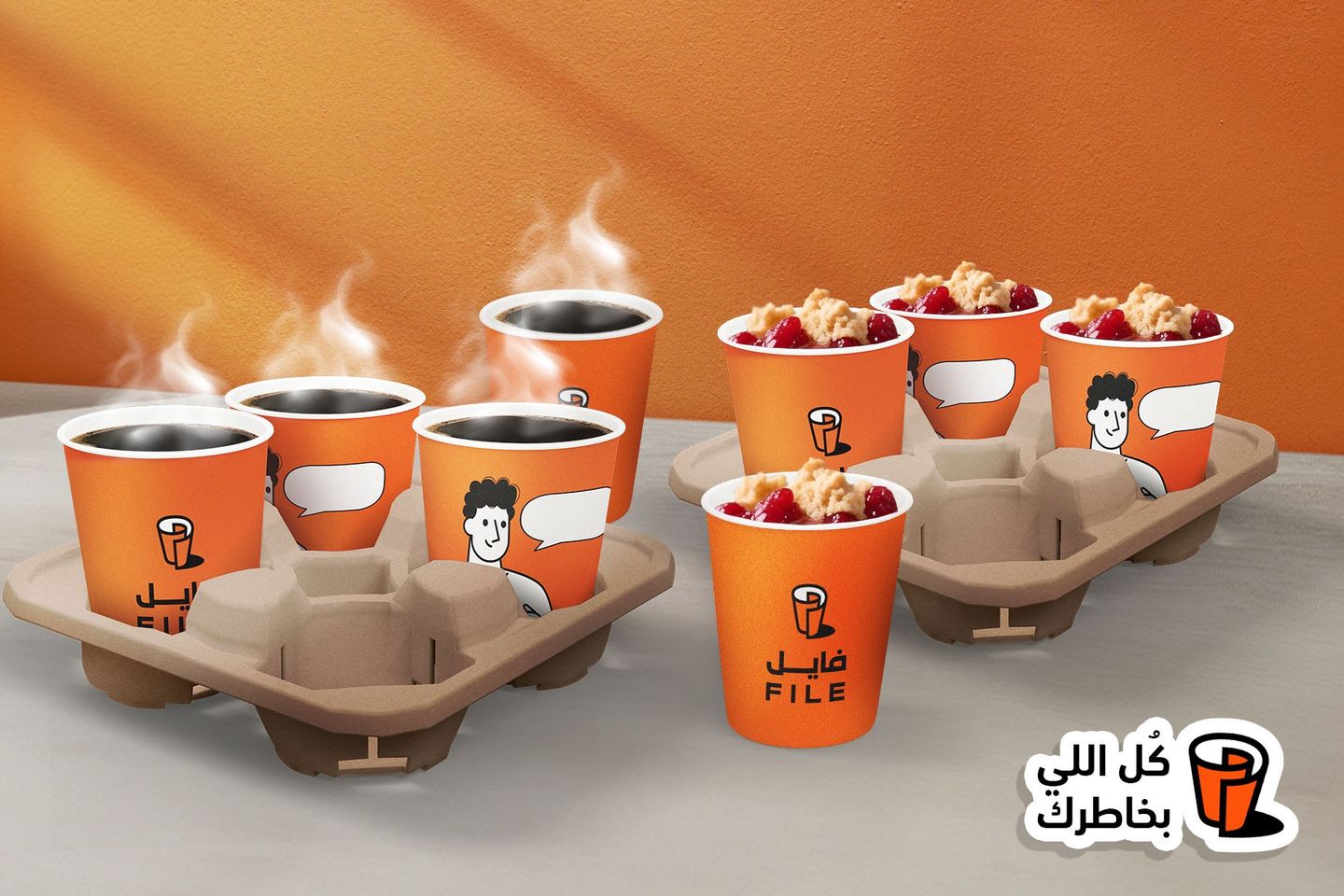 4 Hot Coffee L + 4 Cheese Cake