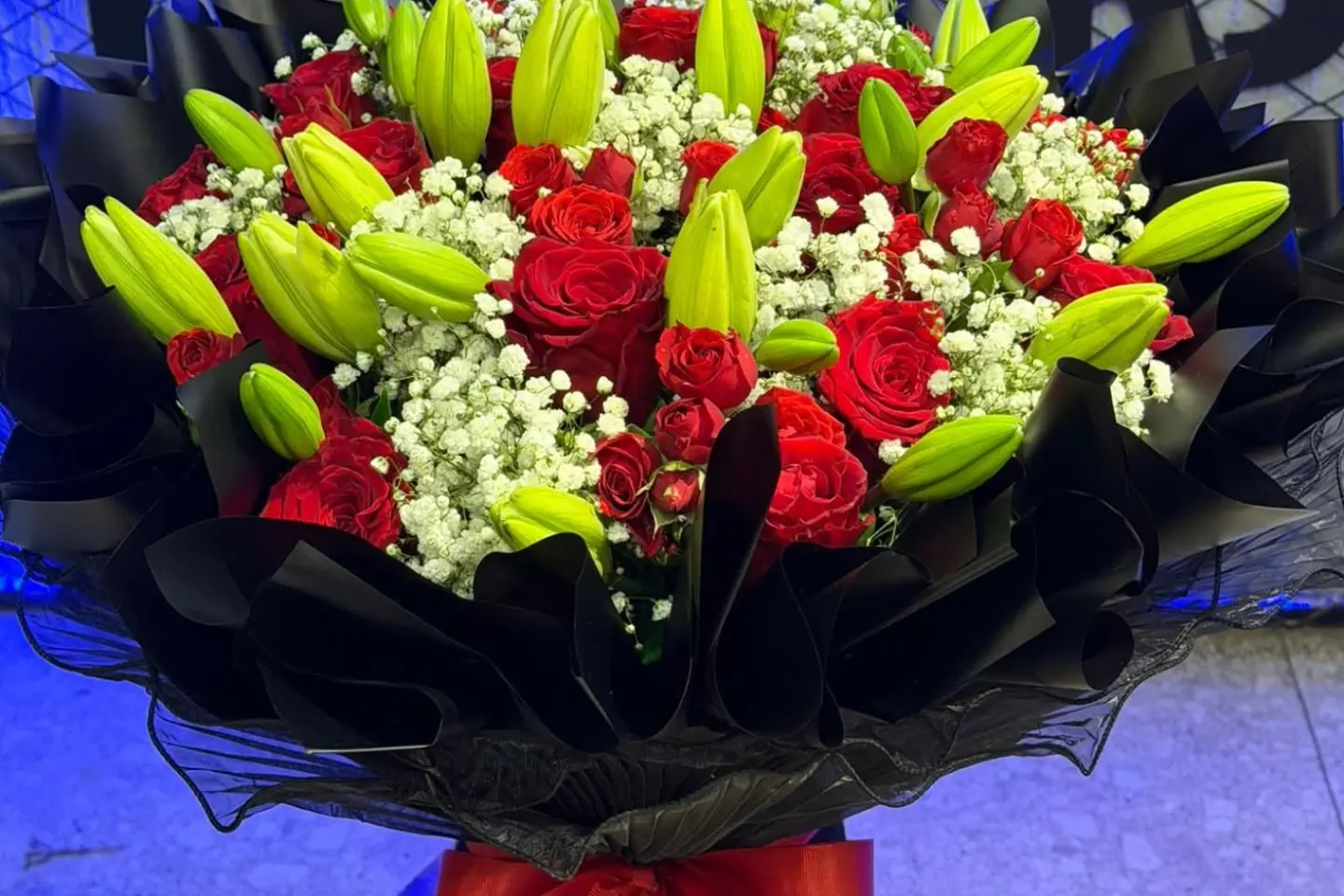 باقة زهور الزنبق