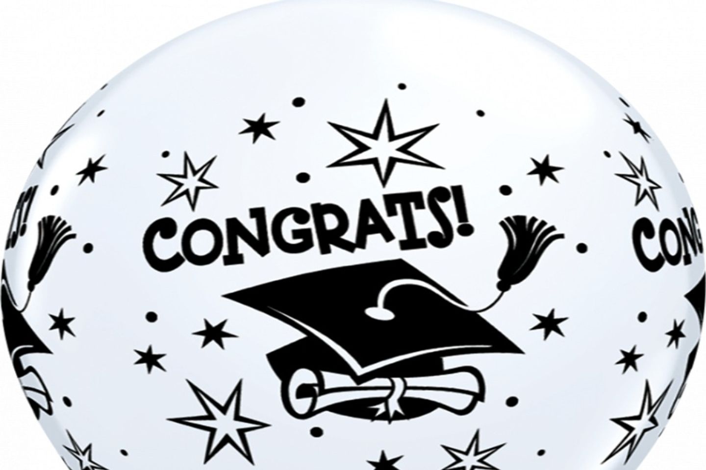 Helium Printed Balloons Congrats Graduation