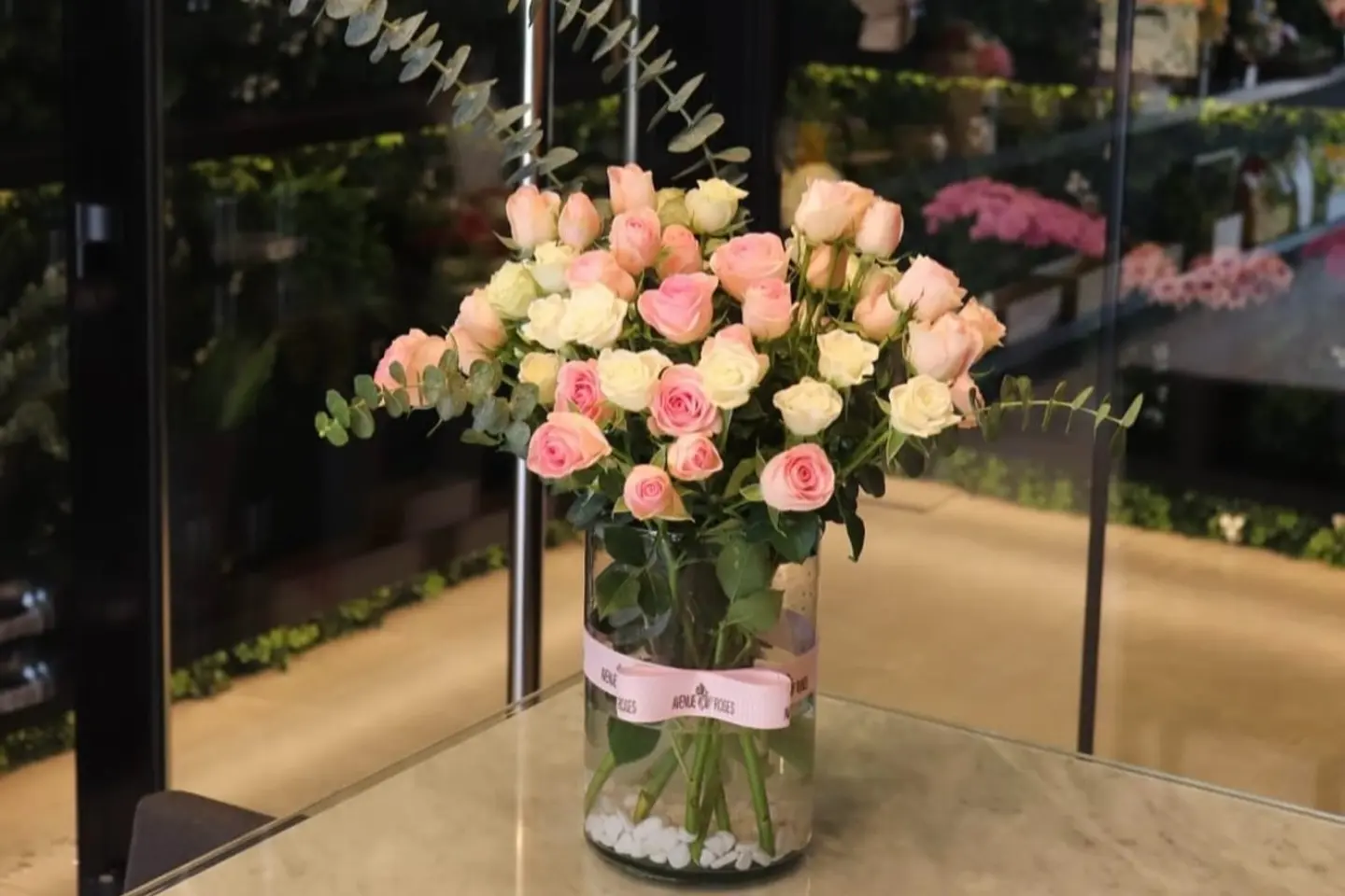 A Vase Of Colorful Flowers